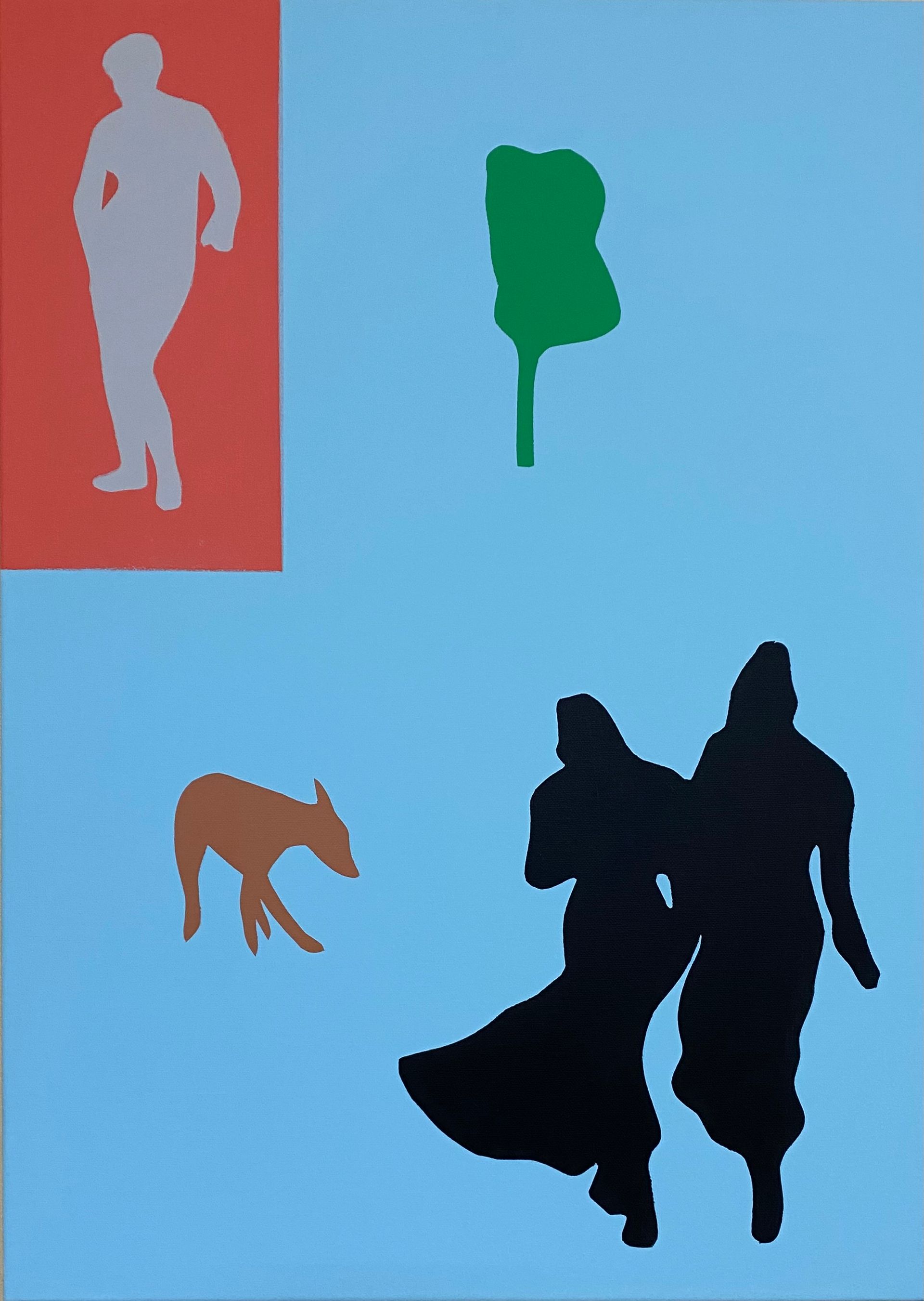 Юрий Ростиславский (Картина, живопись - 
                  50 x 70 см) Однажды в парке