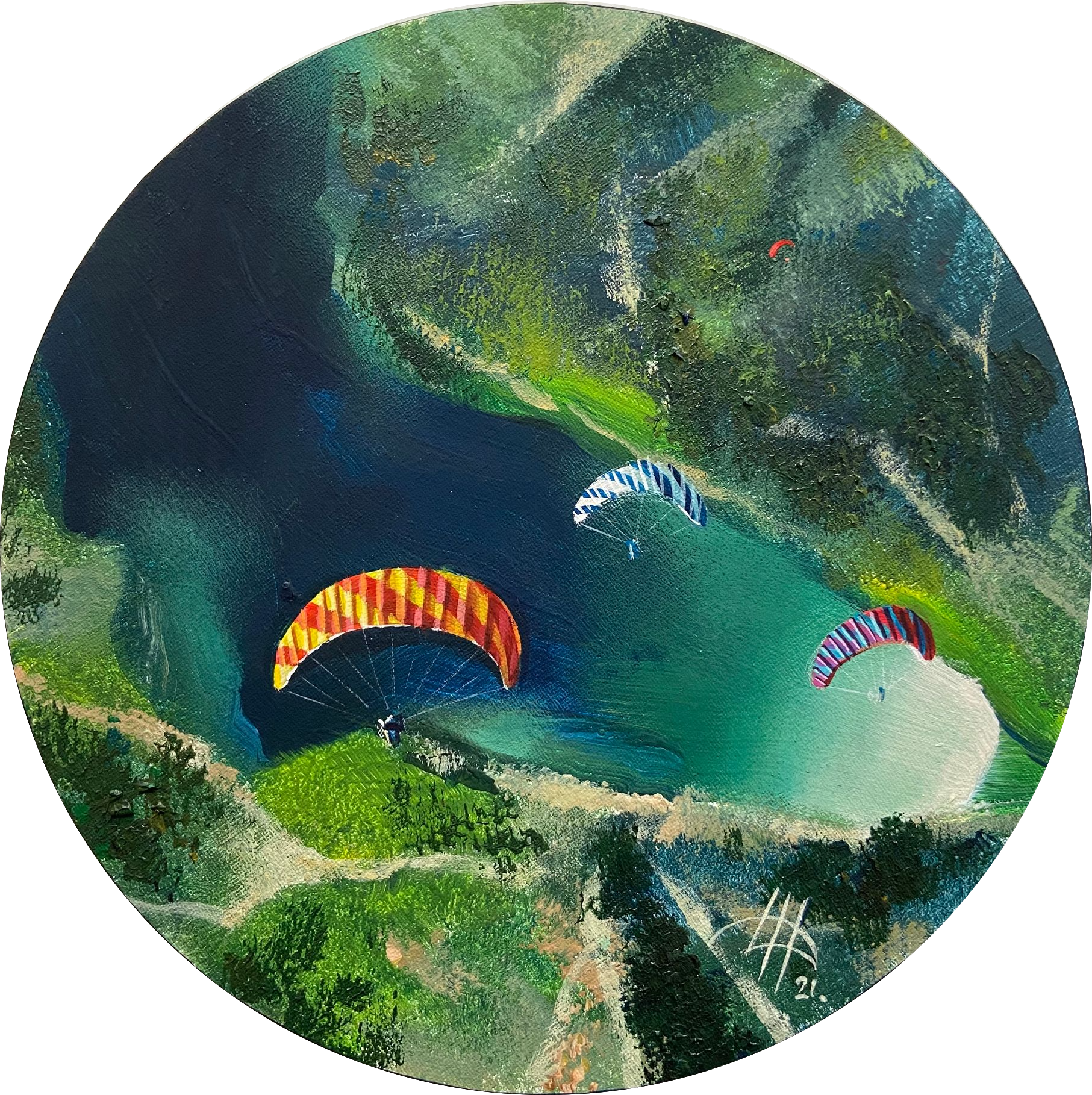 Динара Хёртнагль (Картина, живопись - 
                  30 x 30 см) Skylights