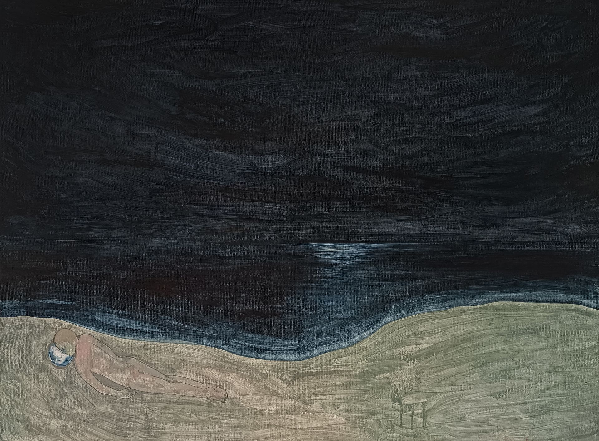 Оля Душкина (Картина, живопись - 
                  80 x 60 см) Сон на пляже