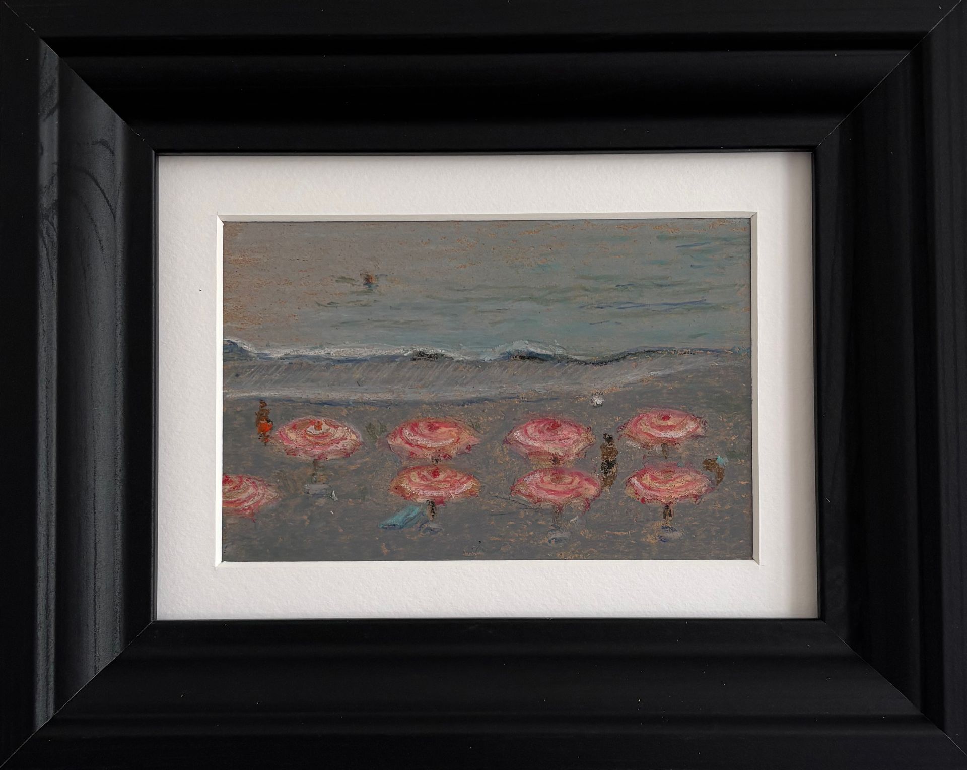 Елена Емельянова (Авторская графика - 
                  25 x 20 см) О пляжных зонтиках