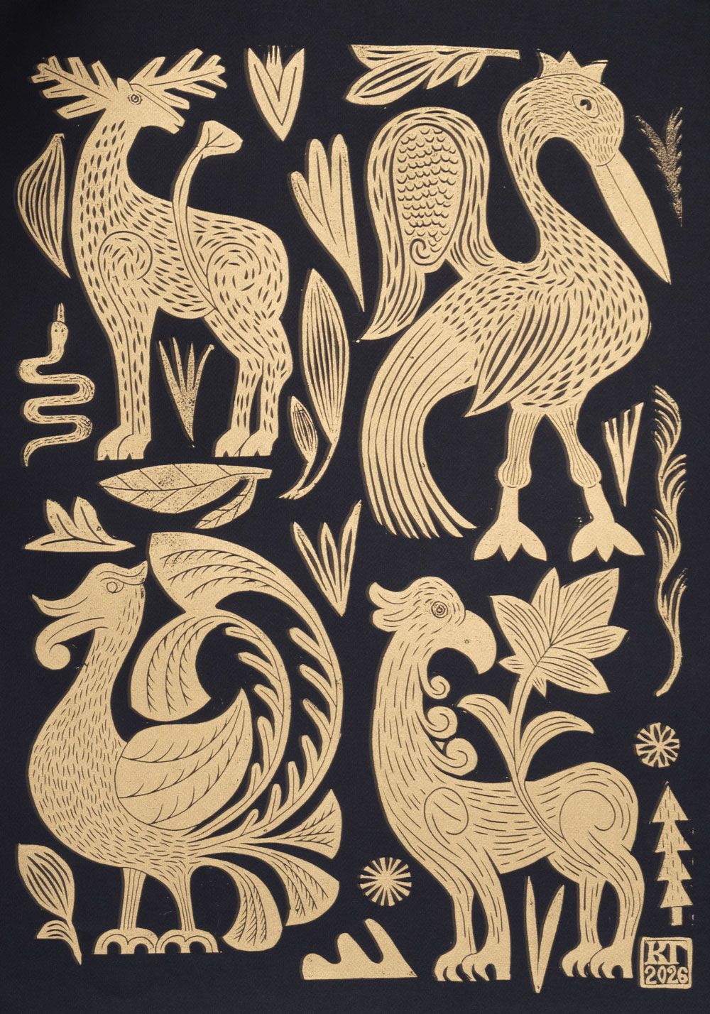 Кузьма Григорьев (Графика печатная - 
                  50 x 70 см) Сказочный бестиарий