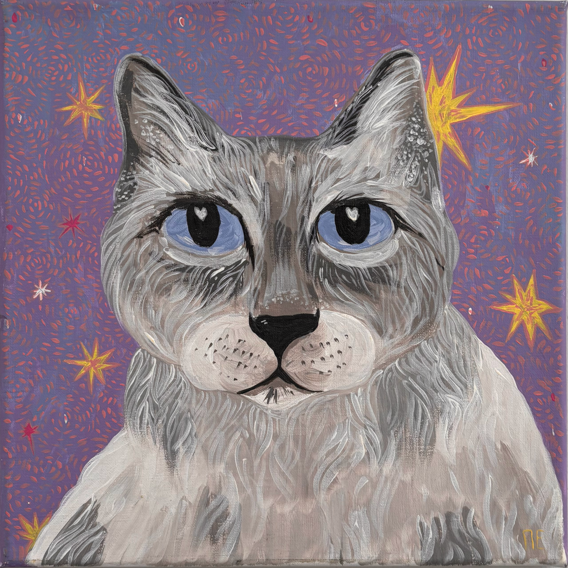 Ира Пенкина (Картина, живопись - 
                  30 x 30 см) Котикс