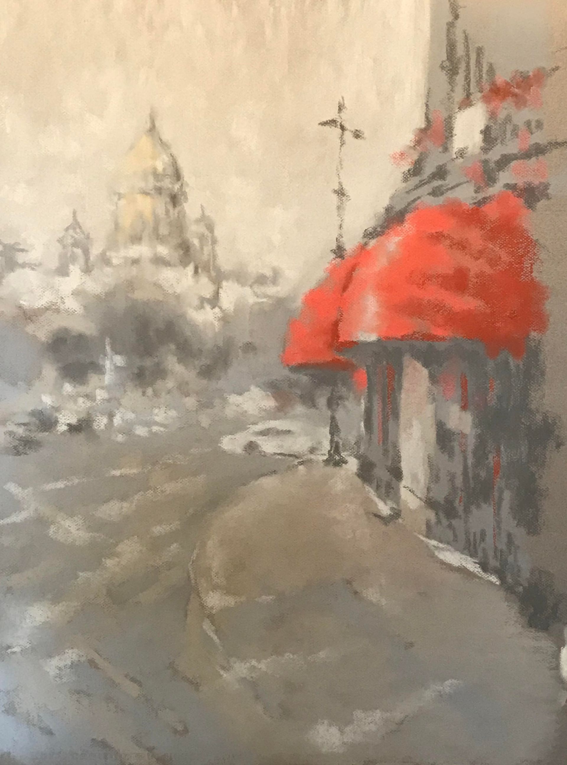 Станислав Банкасов (Авторская графика - 
                  57 x 75 см) На углу. On the corner
