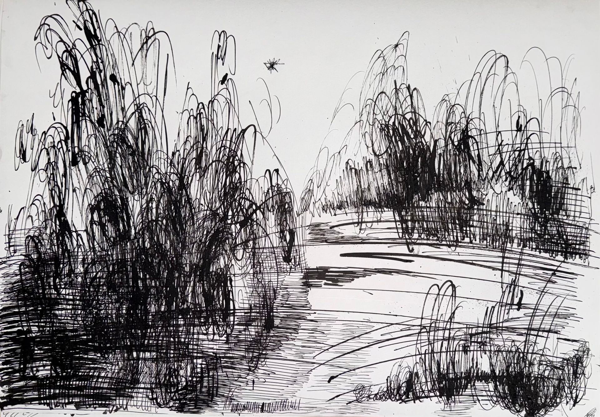 Маргарита Чигодайкина (Авторская графика - 
                  59.4 x 42 см) Абсолютное поле 6