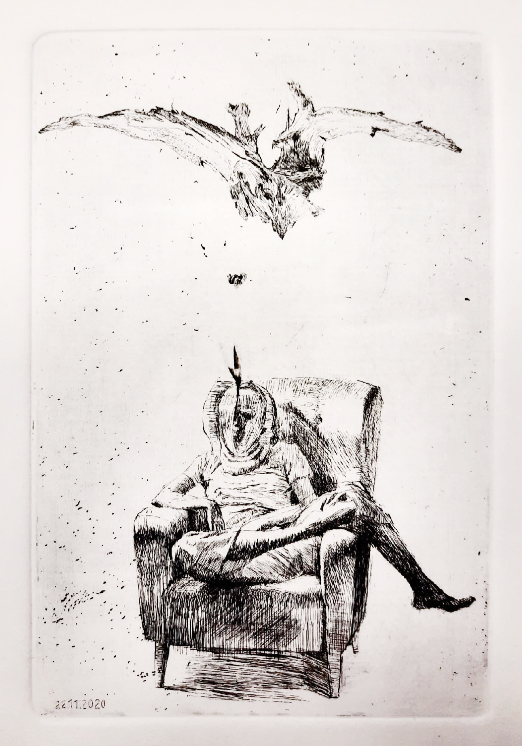 Александр Коряшкин (Графика печатная - 
                  9 x 13 см) Контракт фехтовальщика