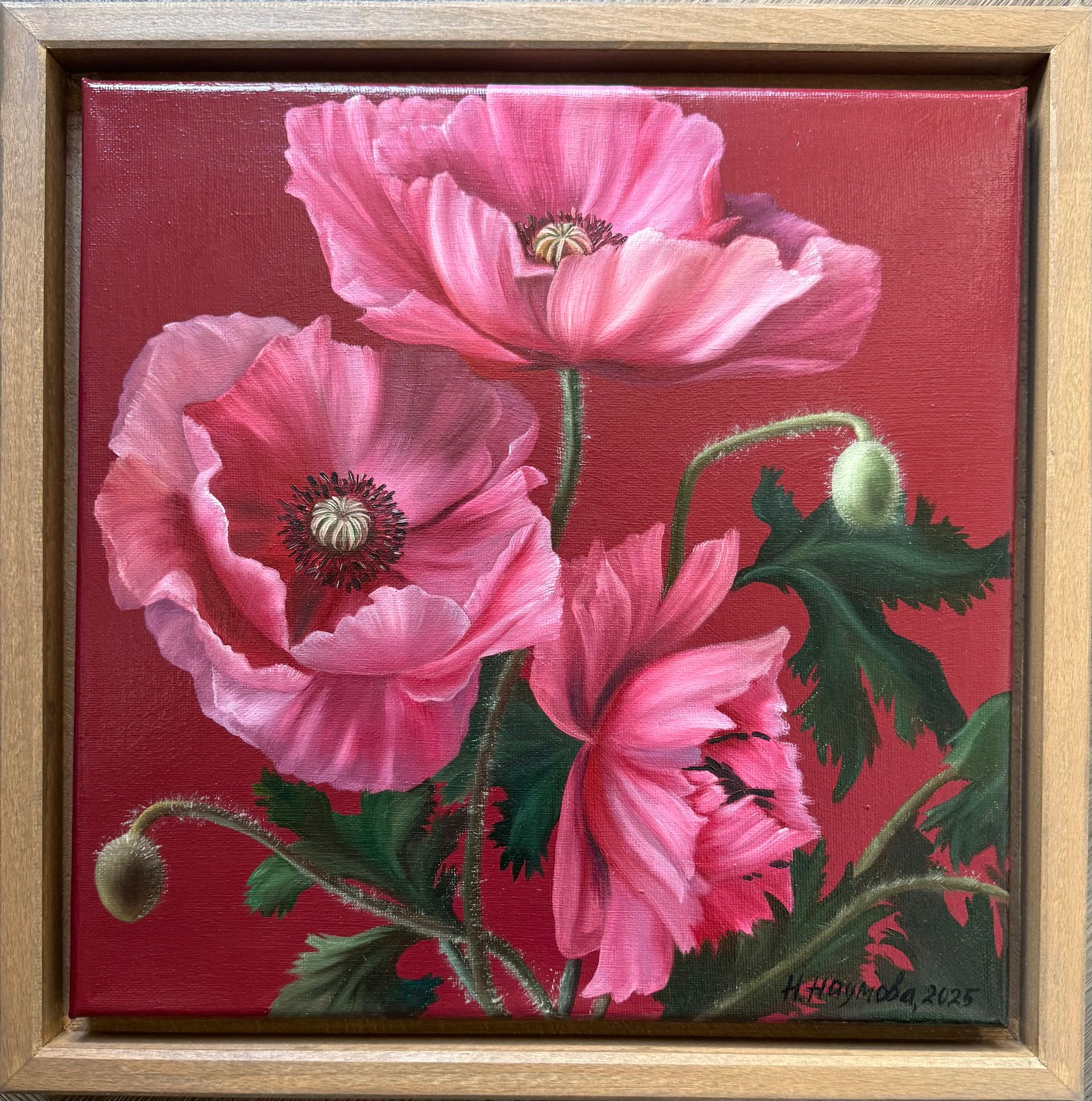 Наталья Наумова (Картина, живопись - 
                  35 x 35 см) Маки