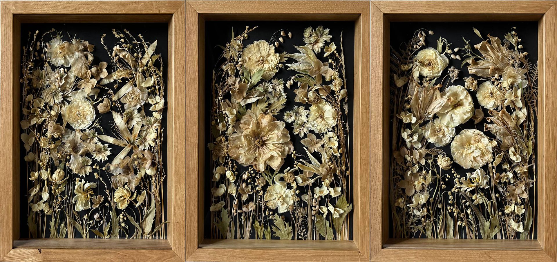 Ольга Коновалова (Коллаж / ассамбляж - 
                  106.5 x 49.5 см) Триптих "Кружева"