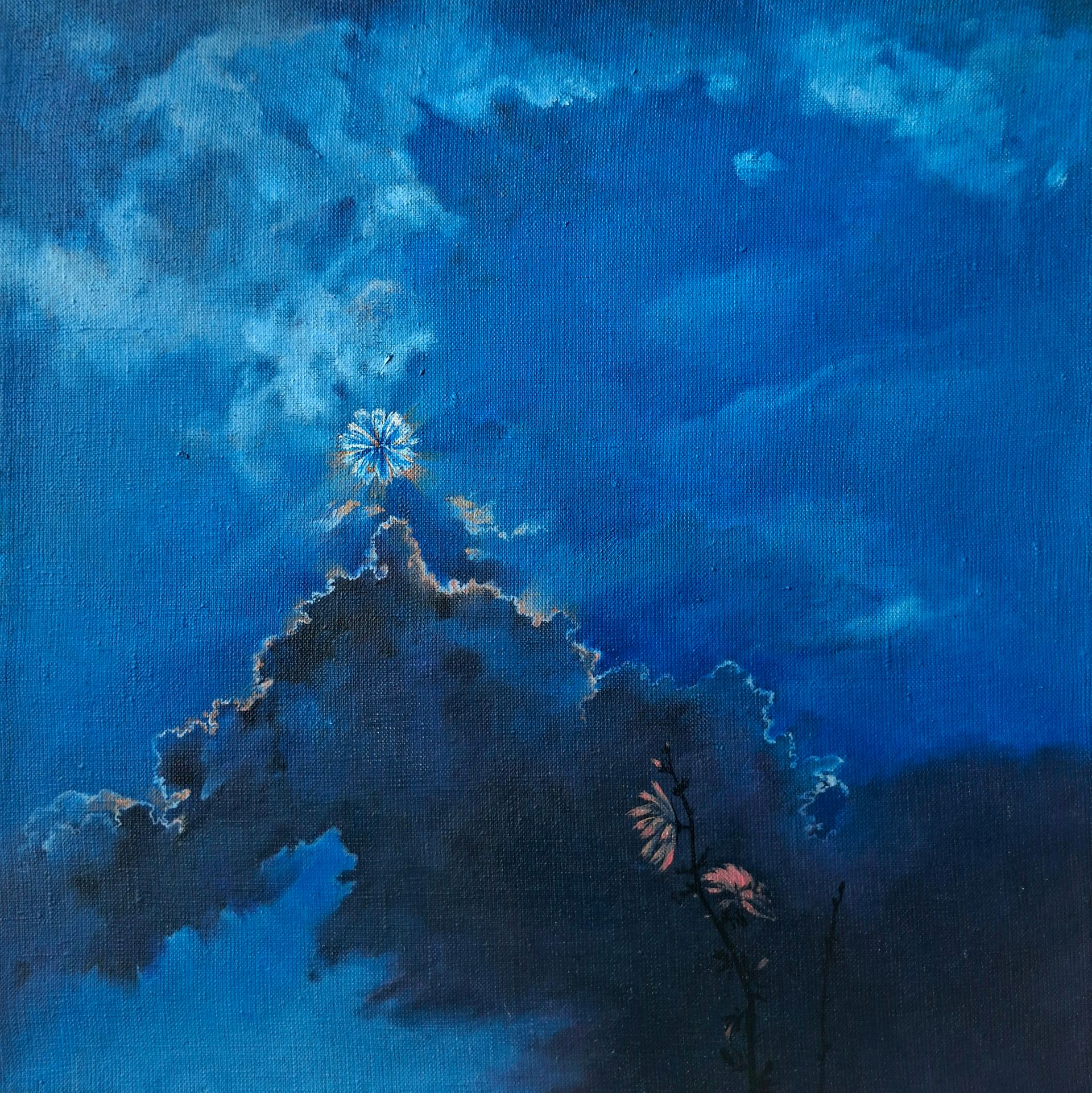 Ева Аракчеева (Картина, живопись - 
                  40 x 40 см) Синий свет