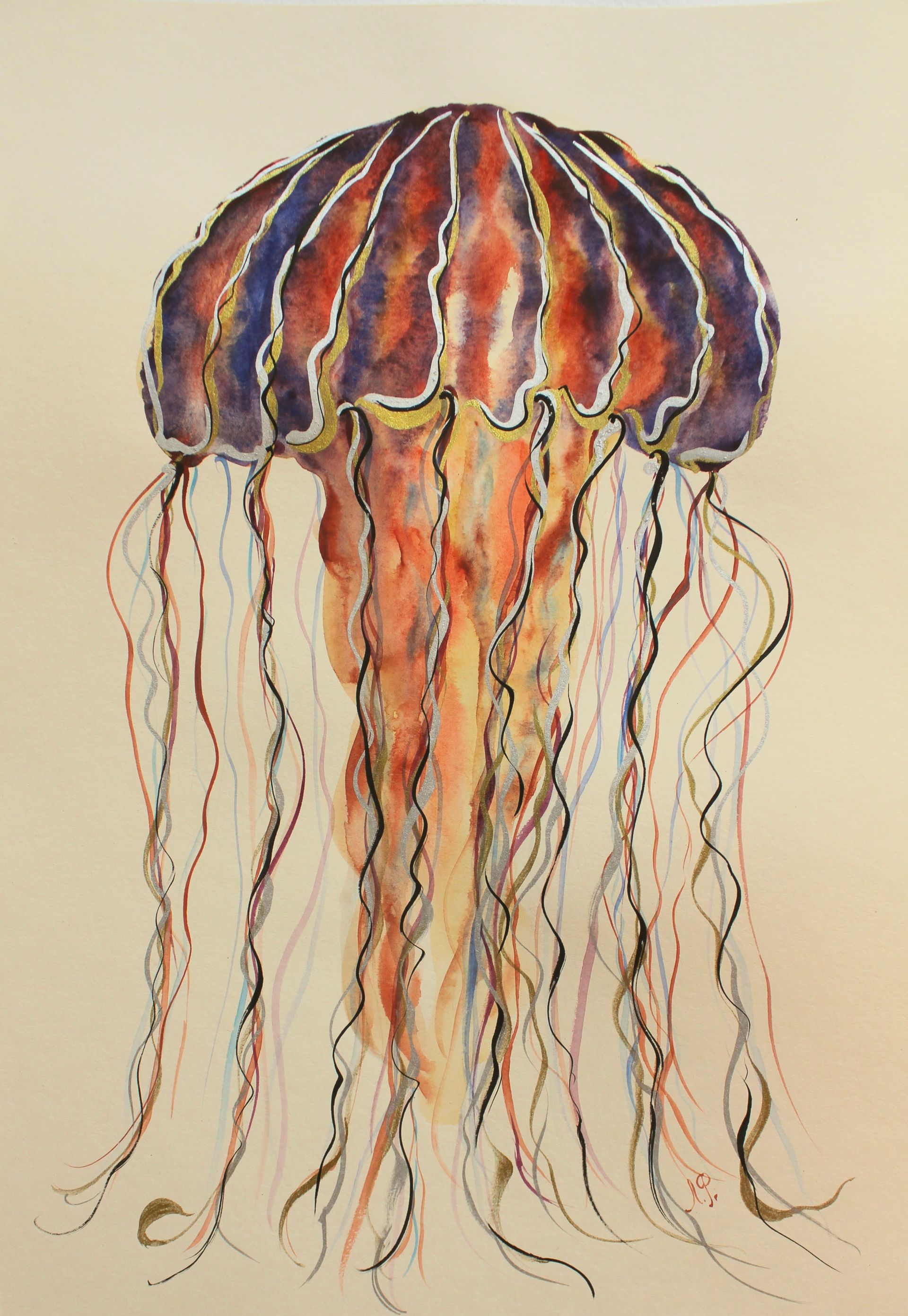 Любовь Фонарева (Авторская графика - 
                  29.6 x 41.8 см) Медуза (II)