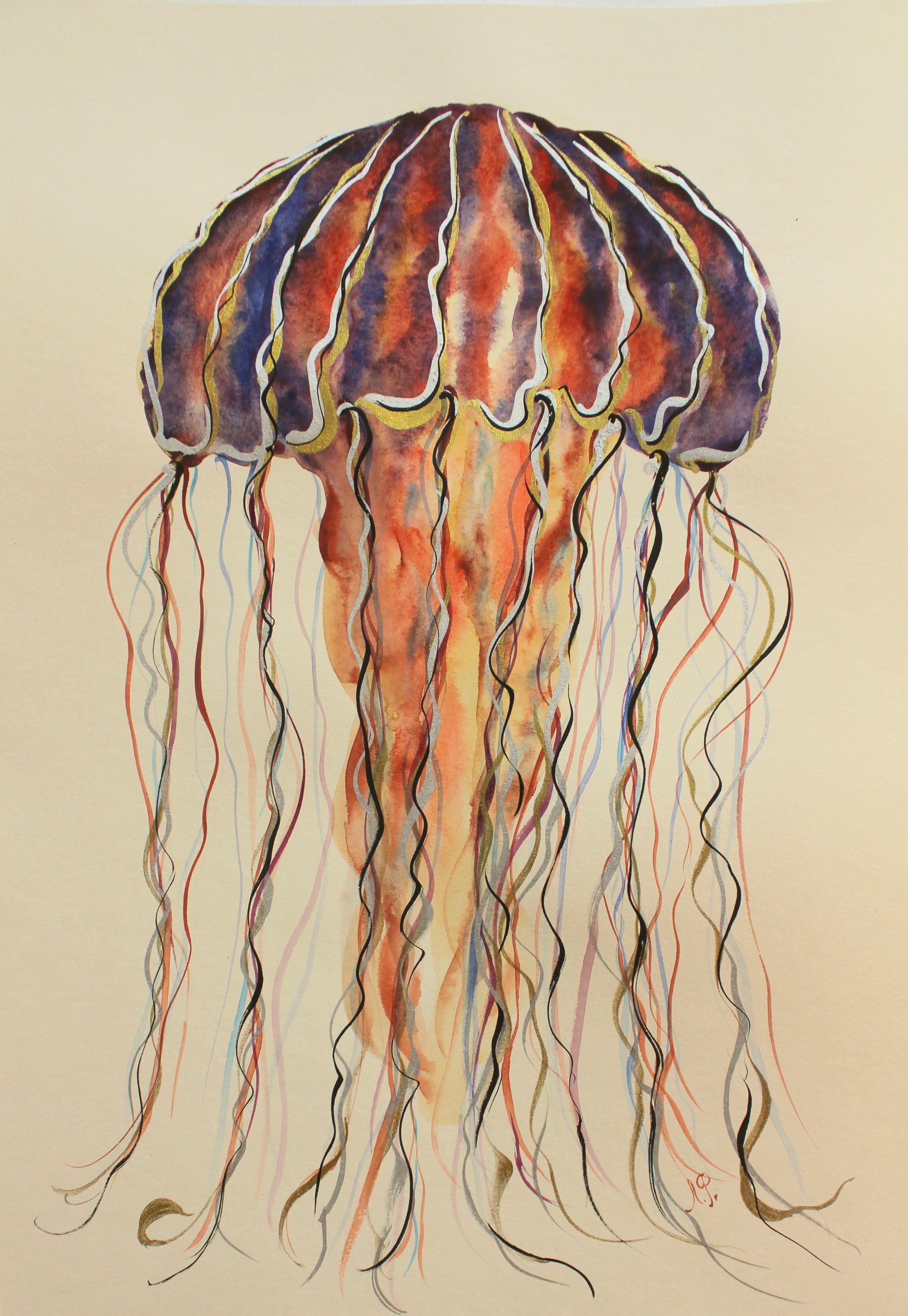 Любовь Фонарева (Авторская графика - 
                  29.6 x 41.8 см) Медуза (II)