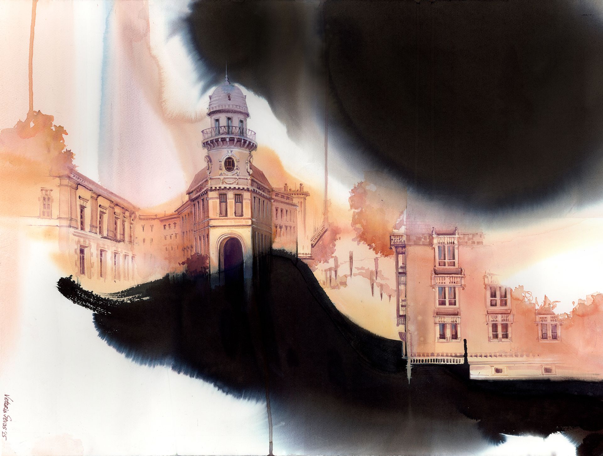 Виктория Севастьянова (Авторская графика - 
                  74 x 56 см) Неосязаемые горизонты