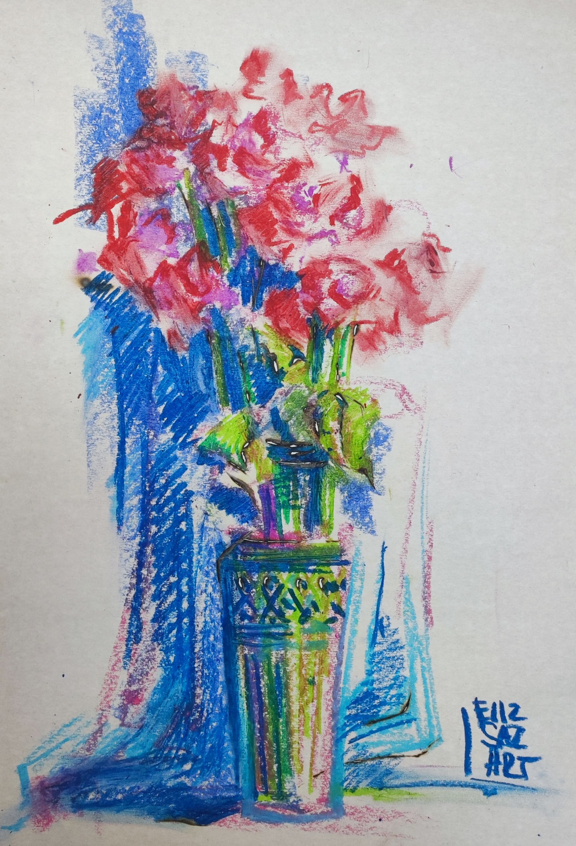 Елизавета Сазонова (Авторская графика - 
                  30 x 40 см) Розы