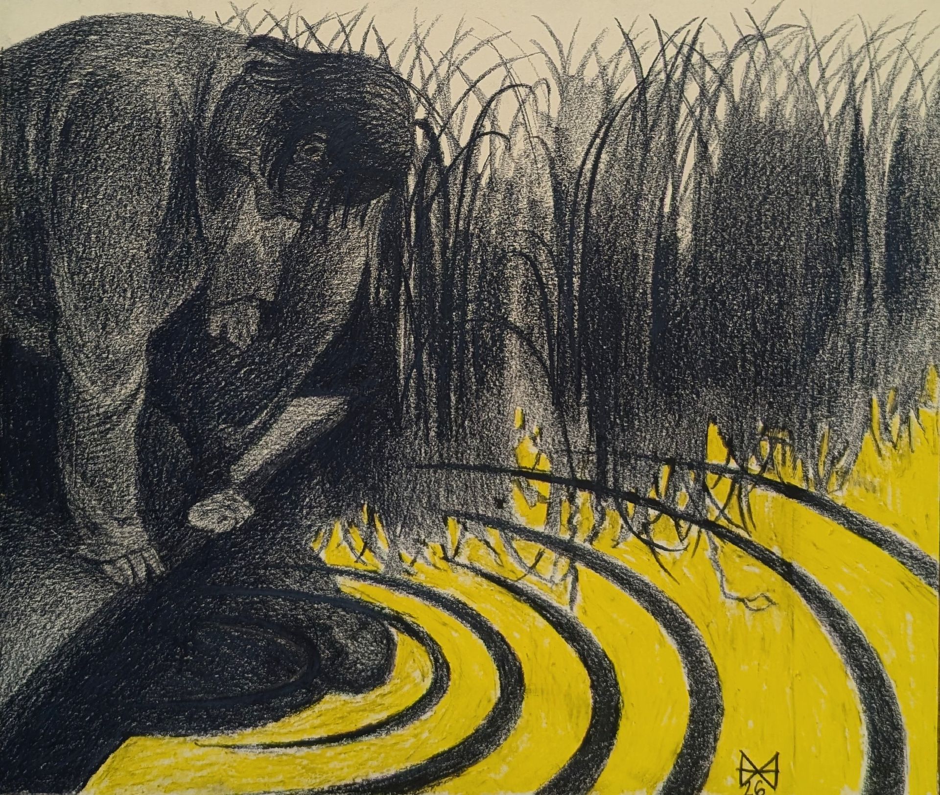 Анастасия Мотина (Авторская графика - 
                  27 x 23 см) Омут