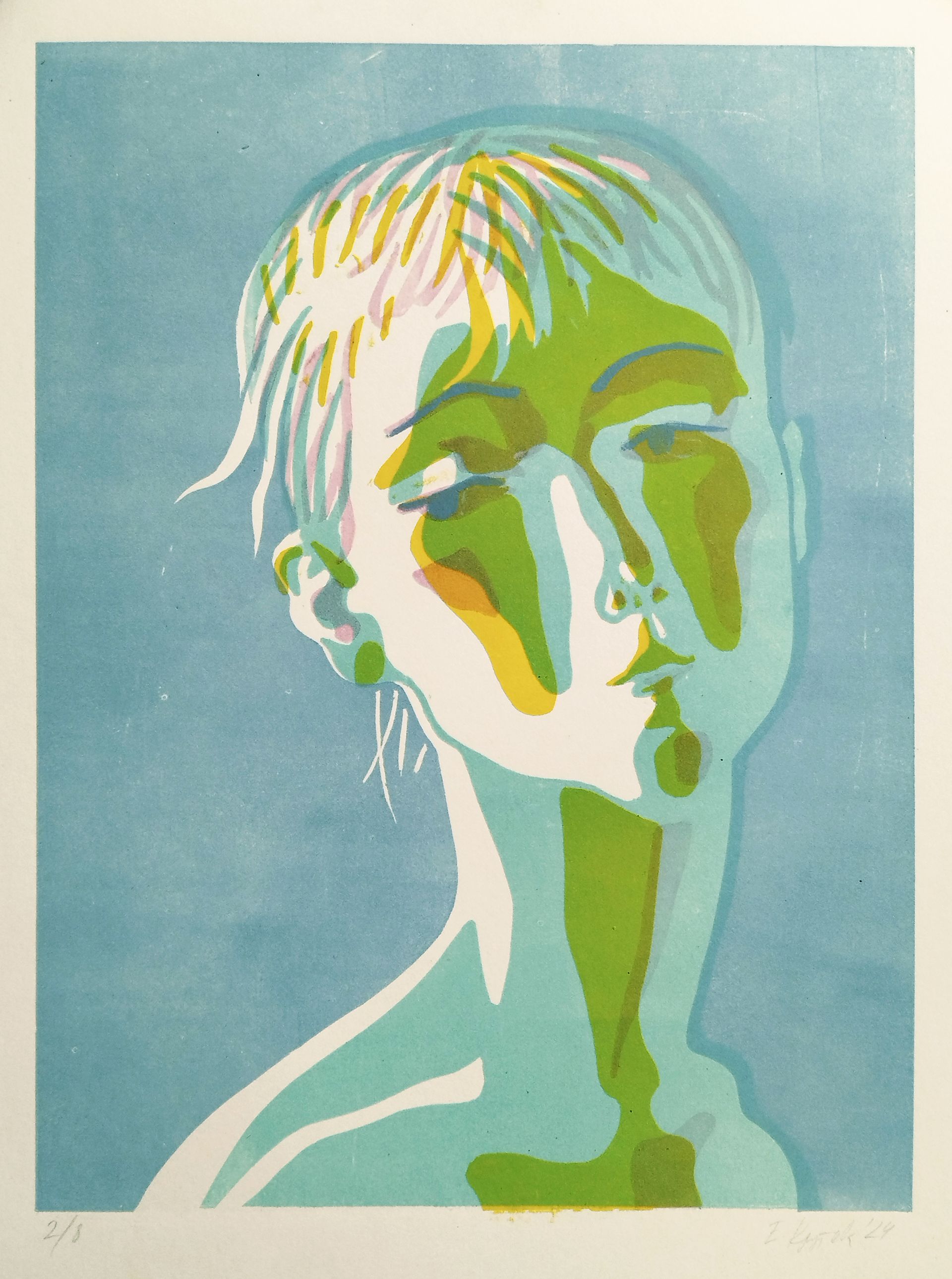 Евгения Крутова (Графика печатная - 
                  30 x 39 см) Русалка