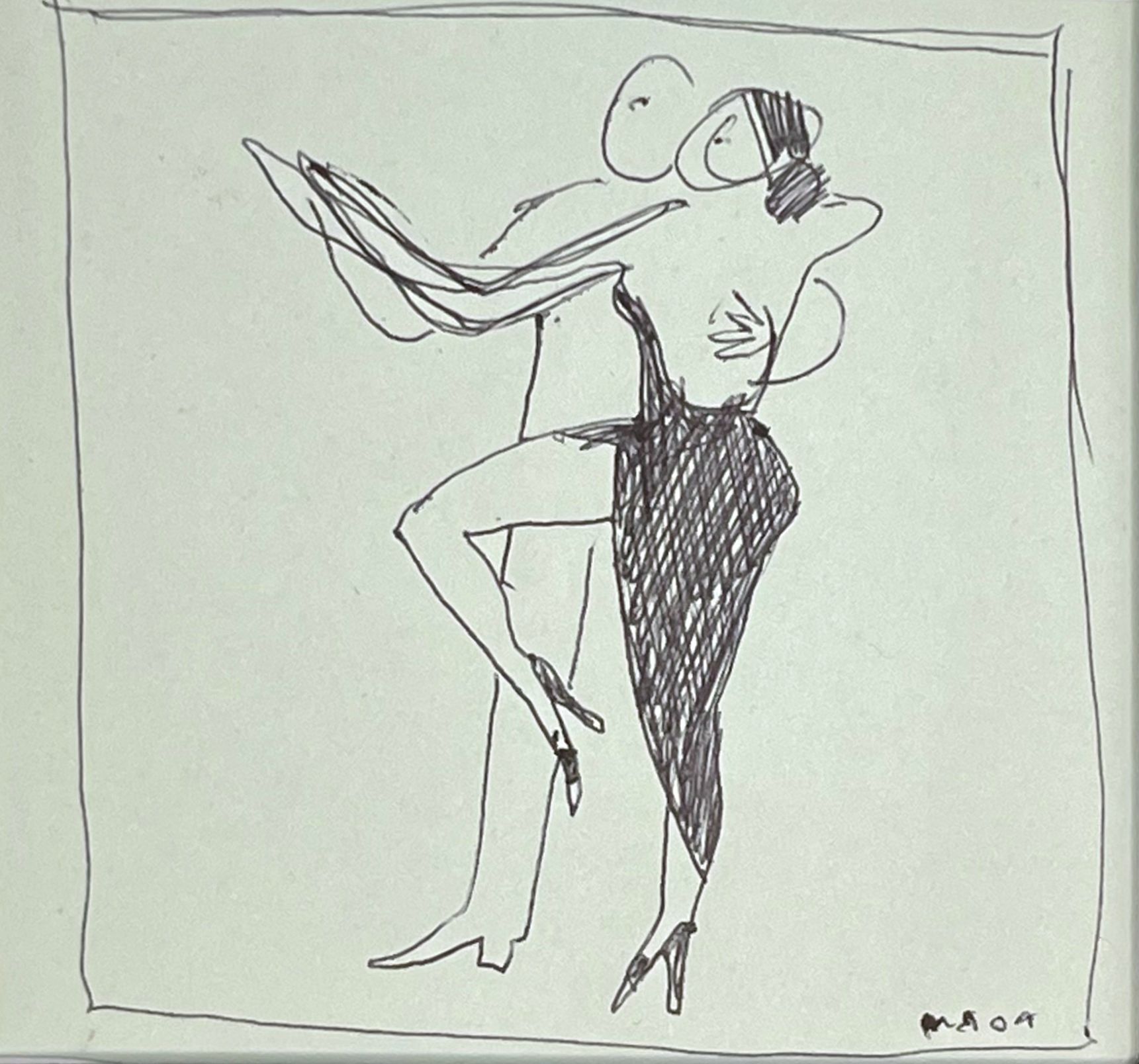 Марсель Ялалов (Авторская графика - 
                  22 x 22 см) Танго