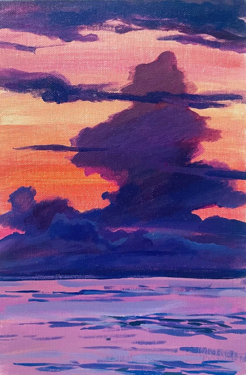 Юля Степанова (Картина, живопись - 
                  20 x 30 см) Фиолет