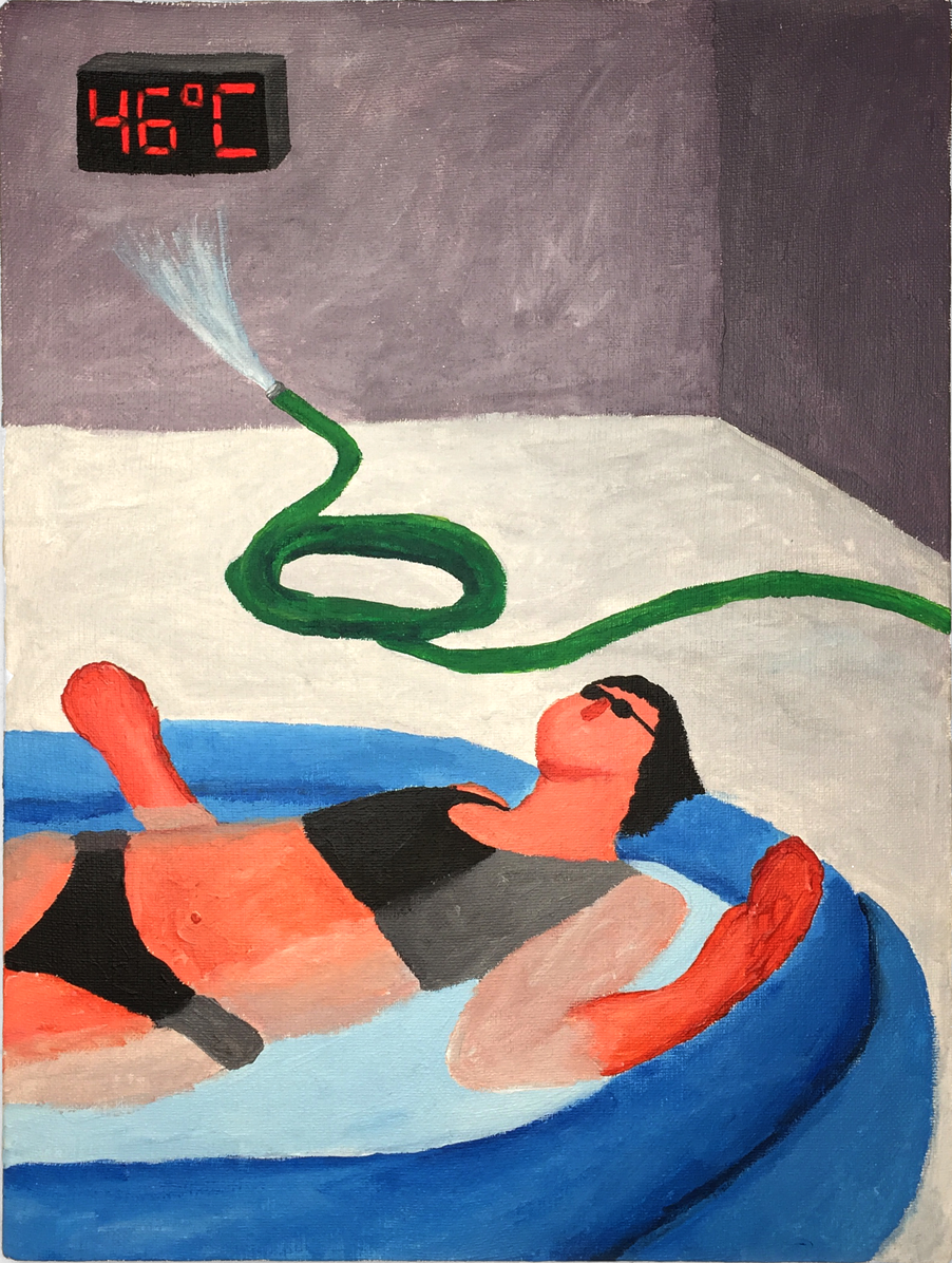 Анна Диал (Картина, живопись - 
                  30 x 40 см) Бассейн