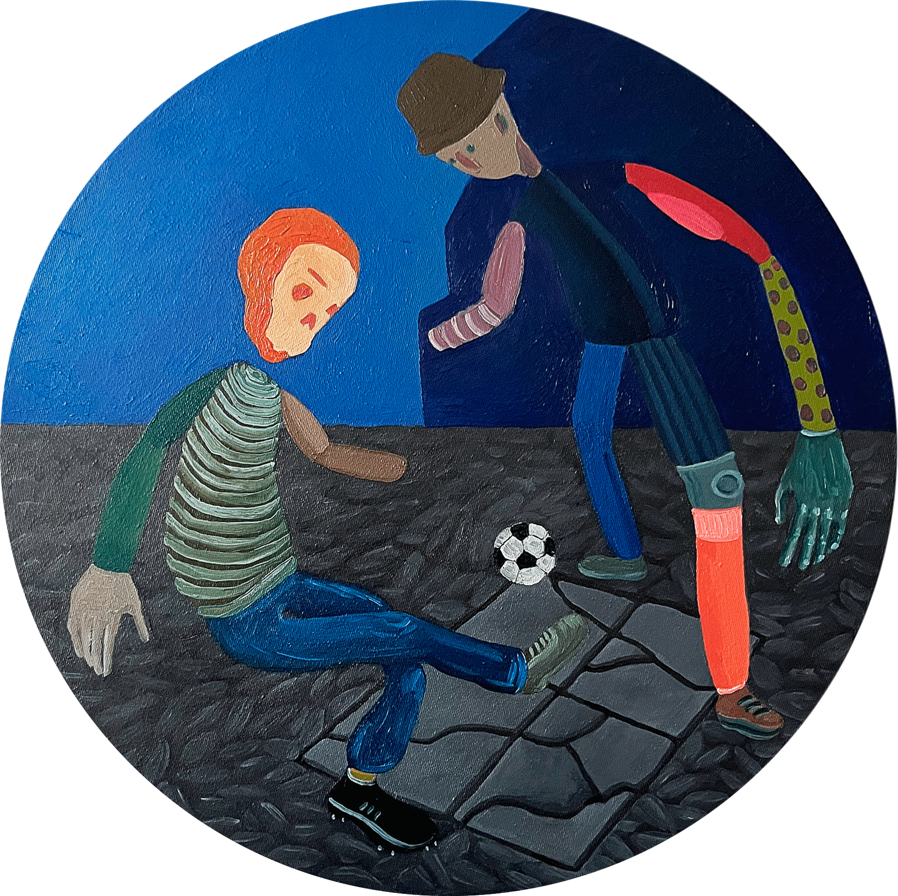 Леша Мелки (Картина, живопись - 
                  40 x 40 см) Игра в квадрат