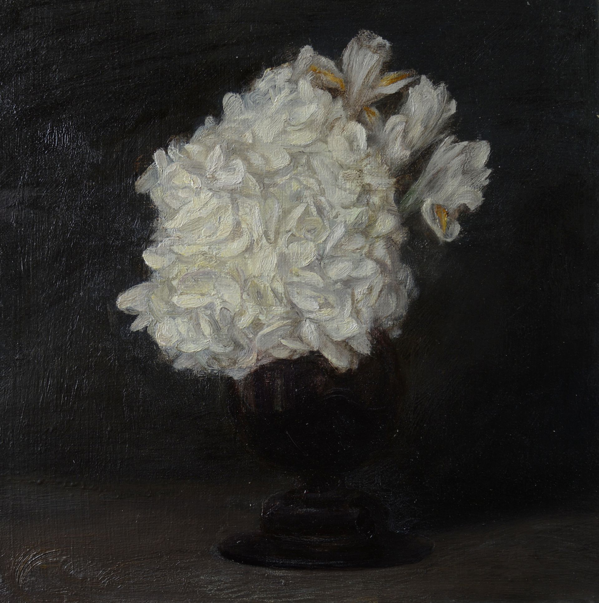Ольга Менжилий (Картина, живопись - 
                  30 x 30 см) Белая гортензия