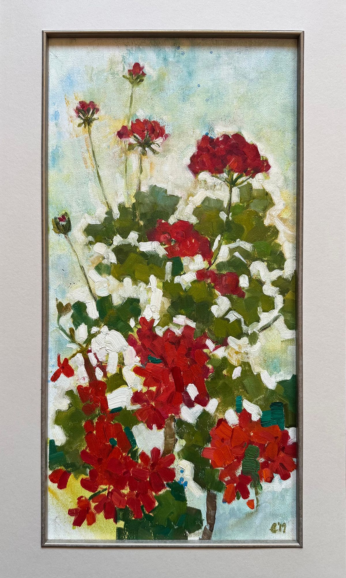 Екатерина Феоктистова (Авторская графика - 
                  30 x 50 см) Герань