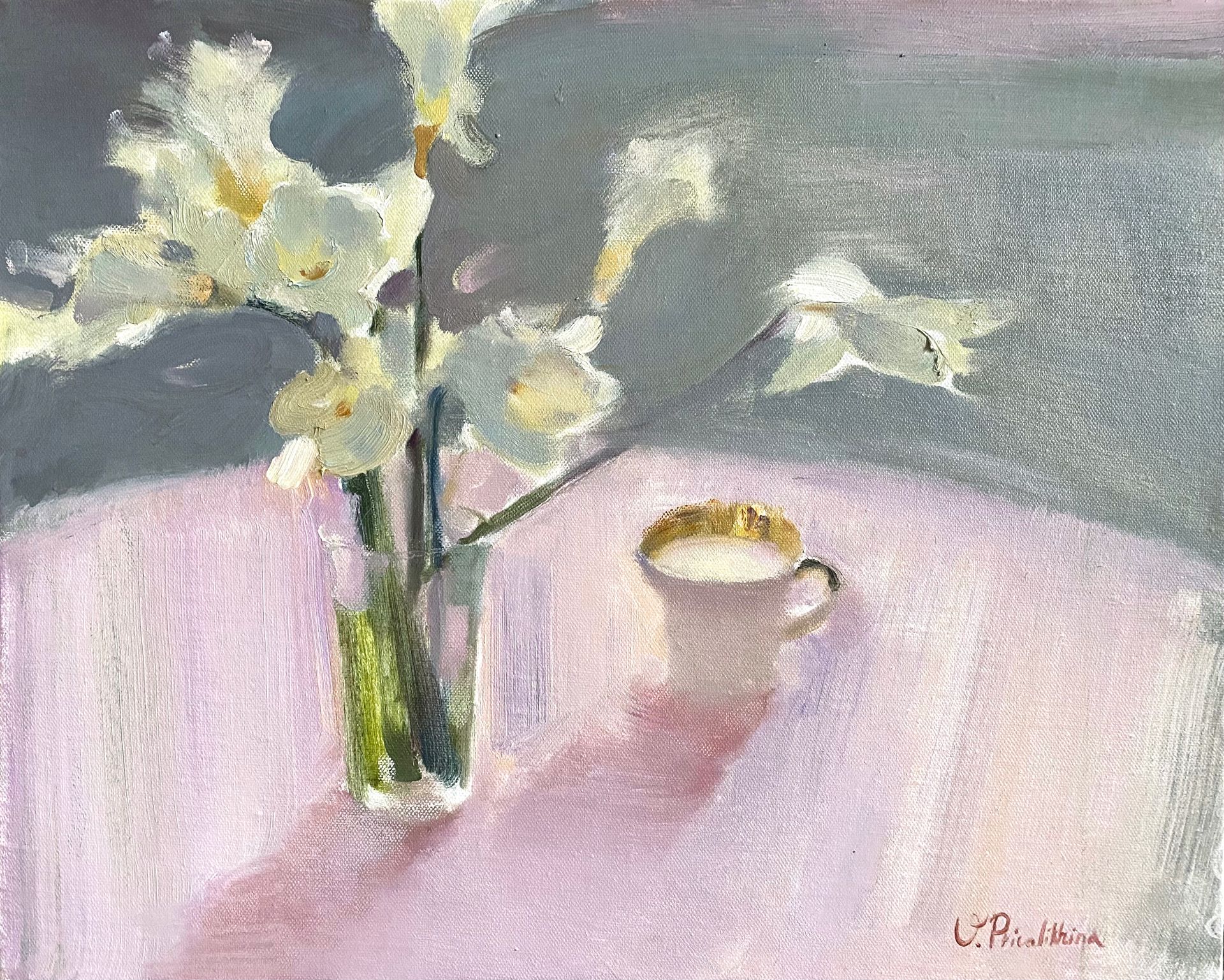 Валерия Привалихина (Картина, живопись - 
                  50 x 40 см) Нарциссы
