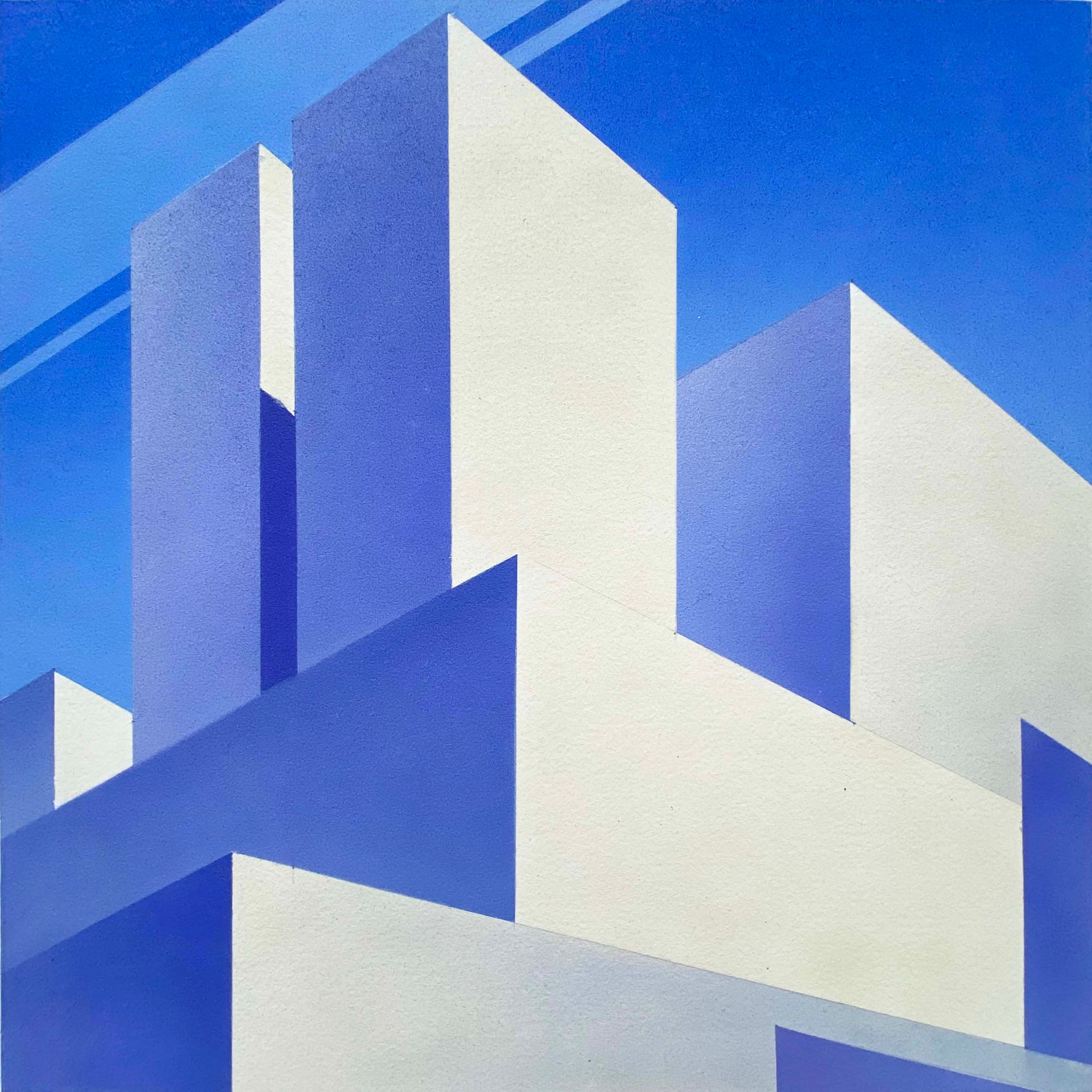 Алексей Кирьянов (Авторская графика - 
                  51 x 51 см) Город. День