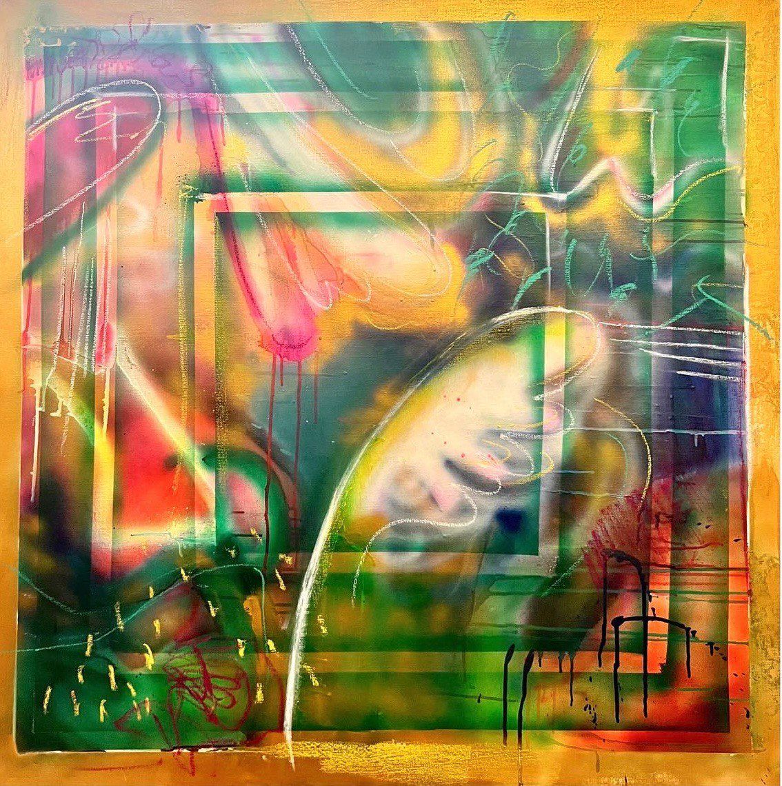 Кира Мрик (Картина, живопись - 
                  100 x 100 см) Шанс