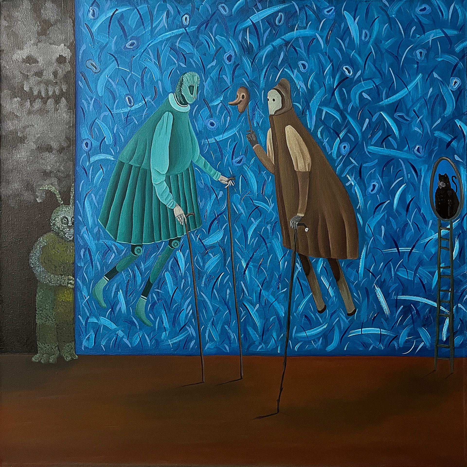 Леша Мелки (Картина, живопись - 
                  70 x 70 см) COLD WAVE