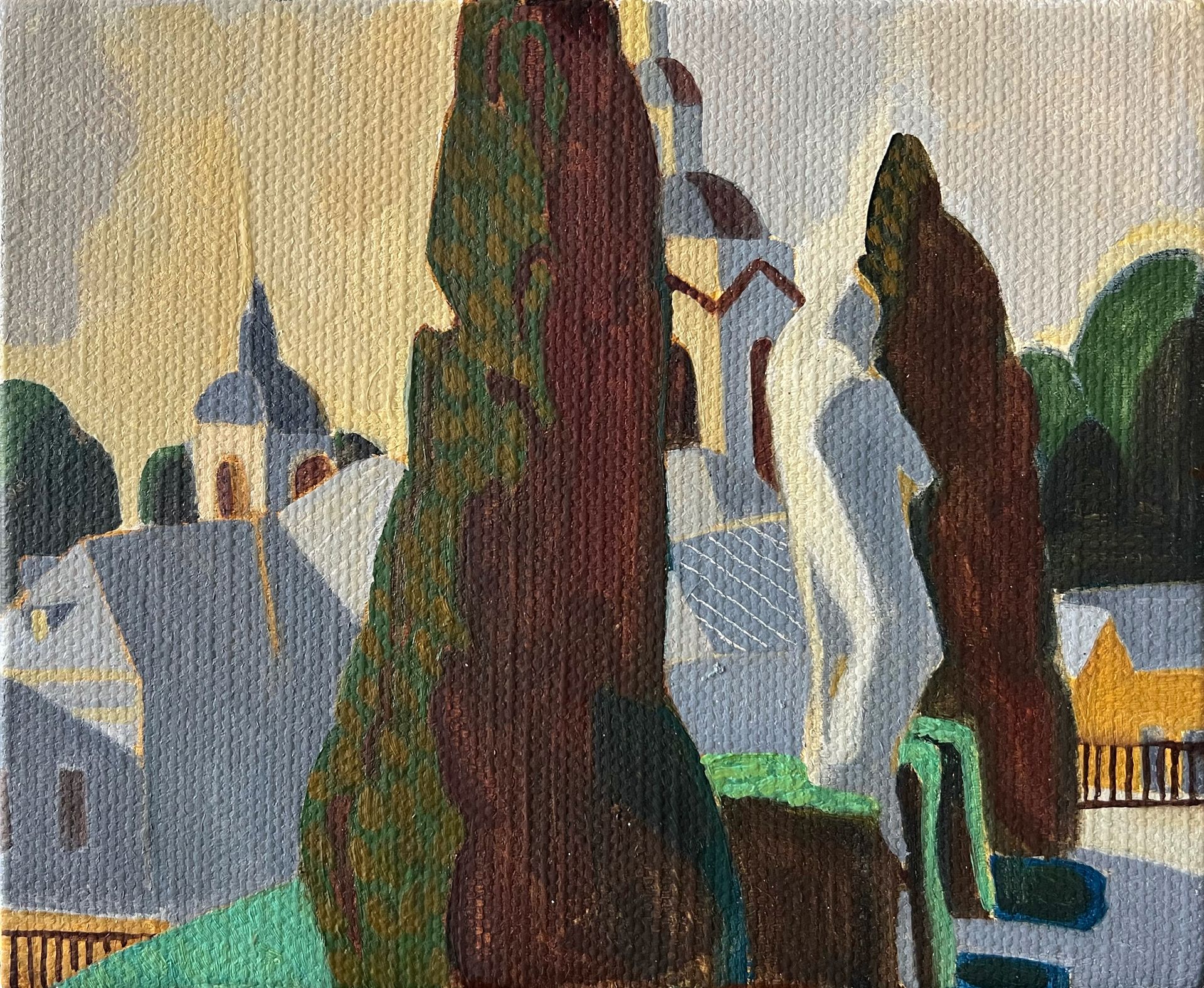 Мила Гаврилова (Картина, живопись - 
                  24.5 x 20 см) Прячущийся Вулкан