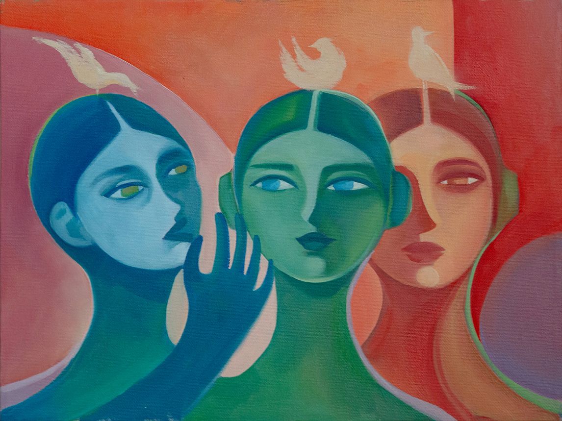 Анастасия Лимонова (Картина, живопись - 
                  40 x 30 см) Подруги