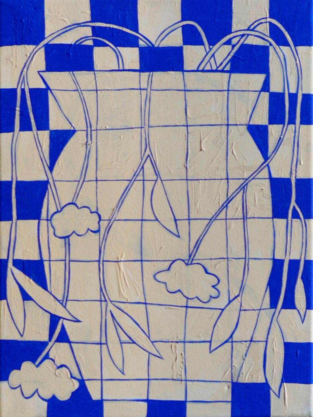 Елизавета Залиева (Картина, живопись - 
                  30 x 40 см) Синяя ваза