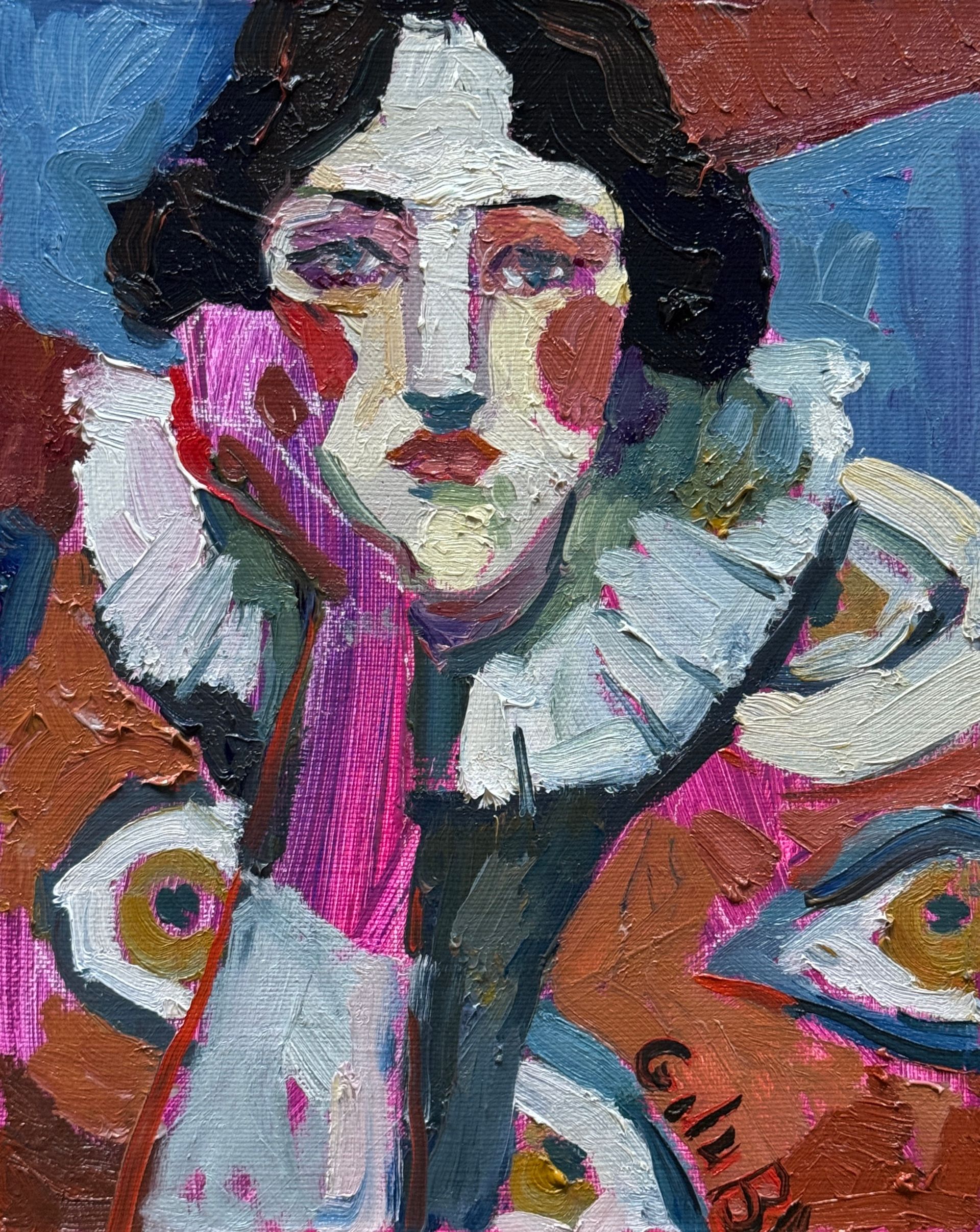 Анна Голубь (Картина, живопись - 
                  20 x 25 см) Розовая перчатка