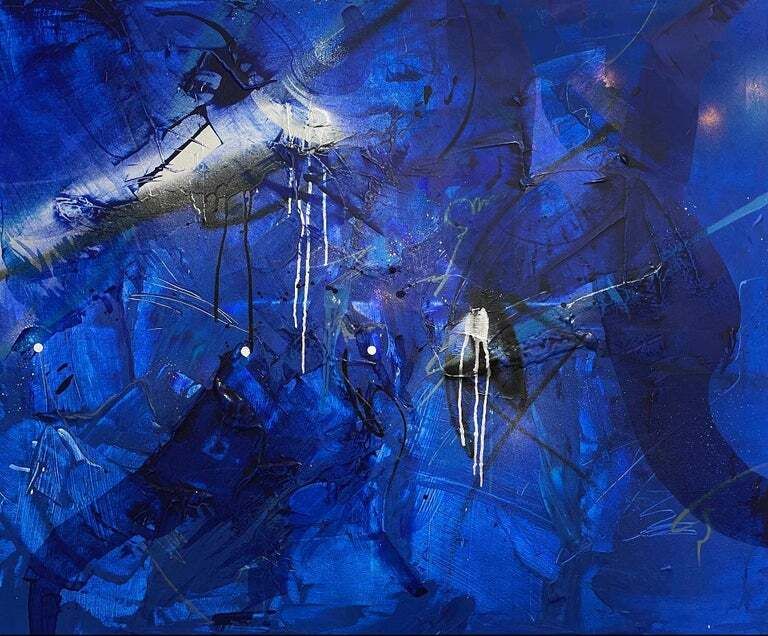 Вероника Рокашевич (Картина, живопись - 
                  120 x 100 см) Синий кит