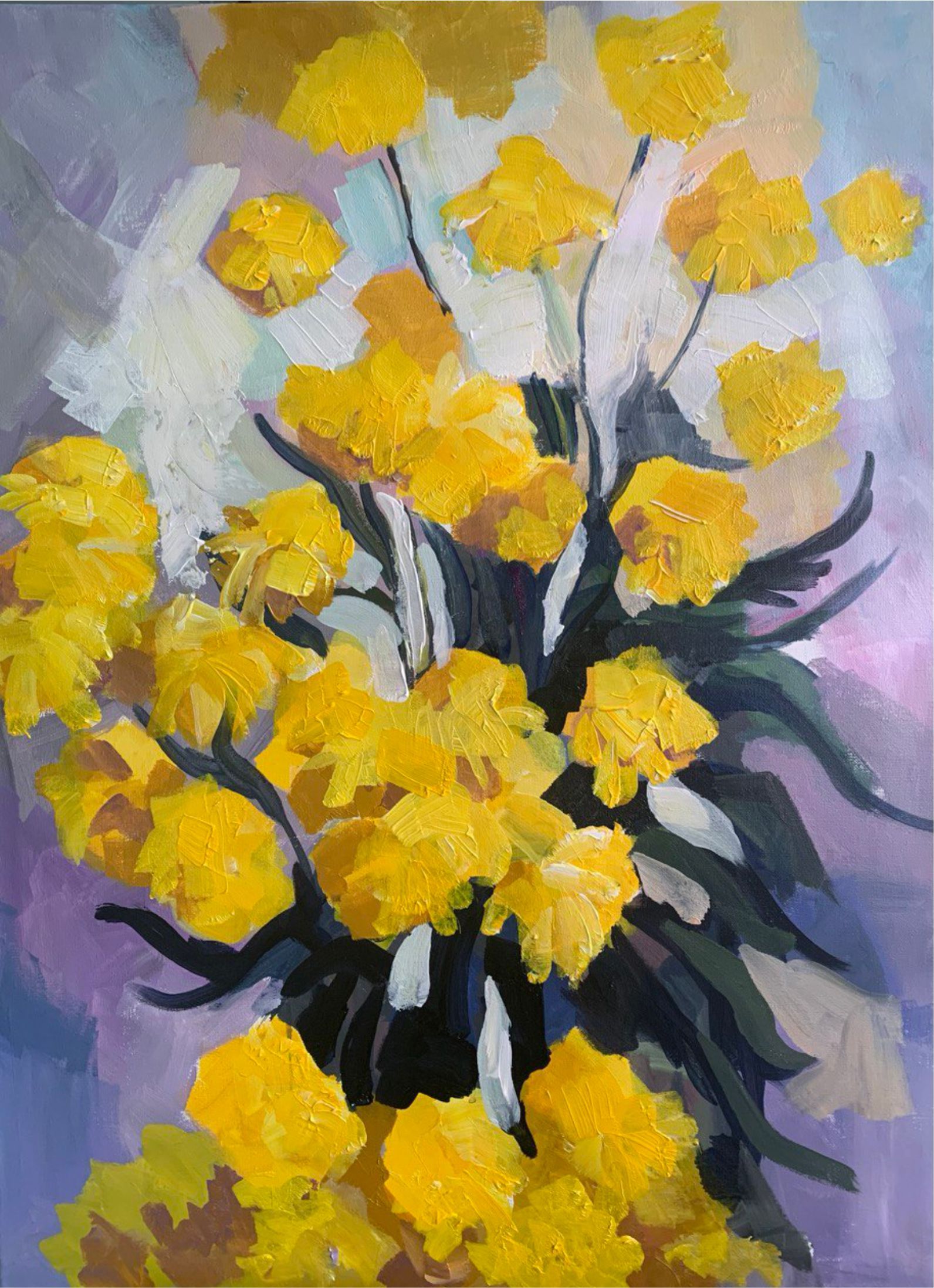 Кошукова Юлия (Картина, живопись - 
                  60 x 80 см) Желтый букет