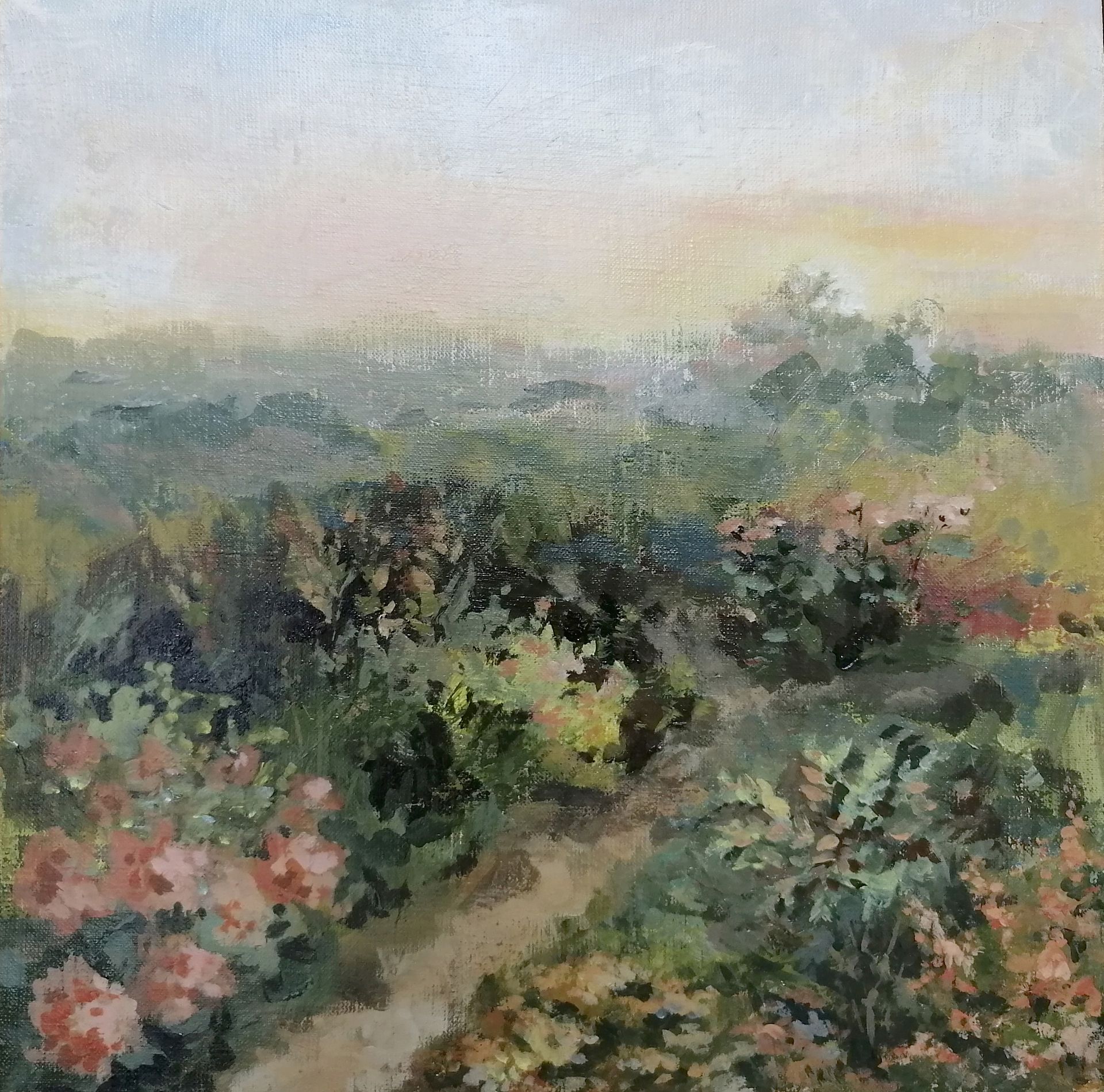 Юлия Куртова (Картина, живопись - 
                  40 x 40 см) Рассветная дымка
