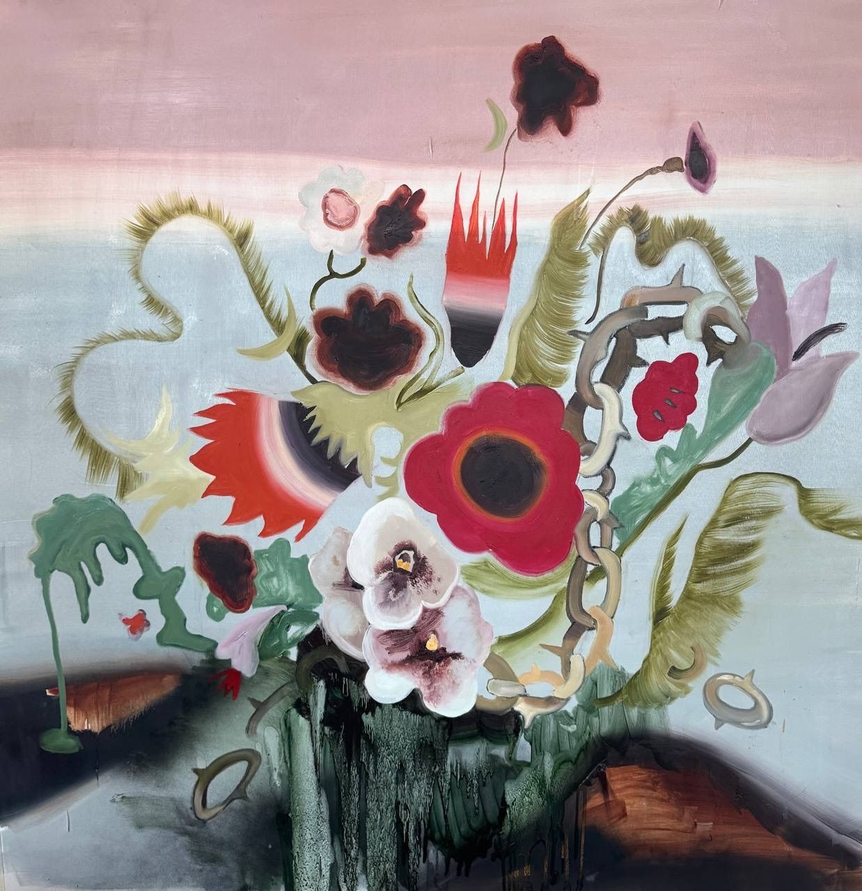 Елизавета Глушкова (Картина, живопись - 
                  100 x 100 см) Из серии "Приватный сад"