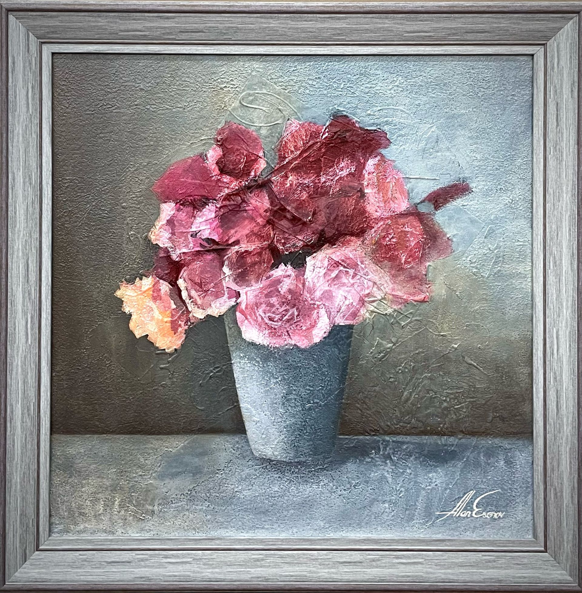 Алан Есенов (Картина, живопись - 
                  55 x 55 см) Букет