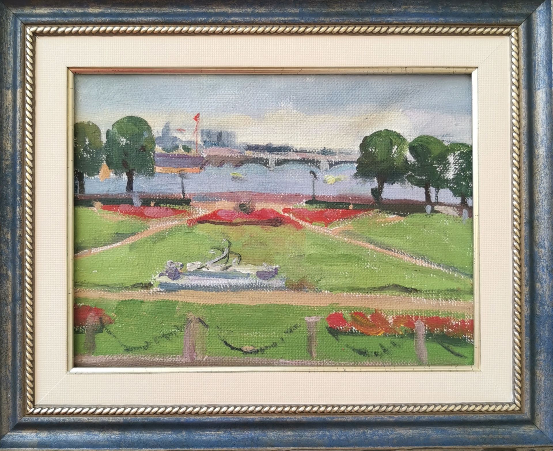 Регина Буглеева (Картина, живопись - 
                  29 x 24 см) Стрелка Васильевского острова