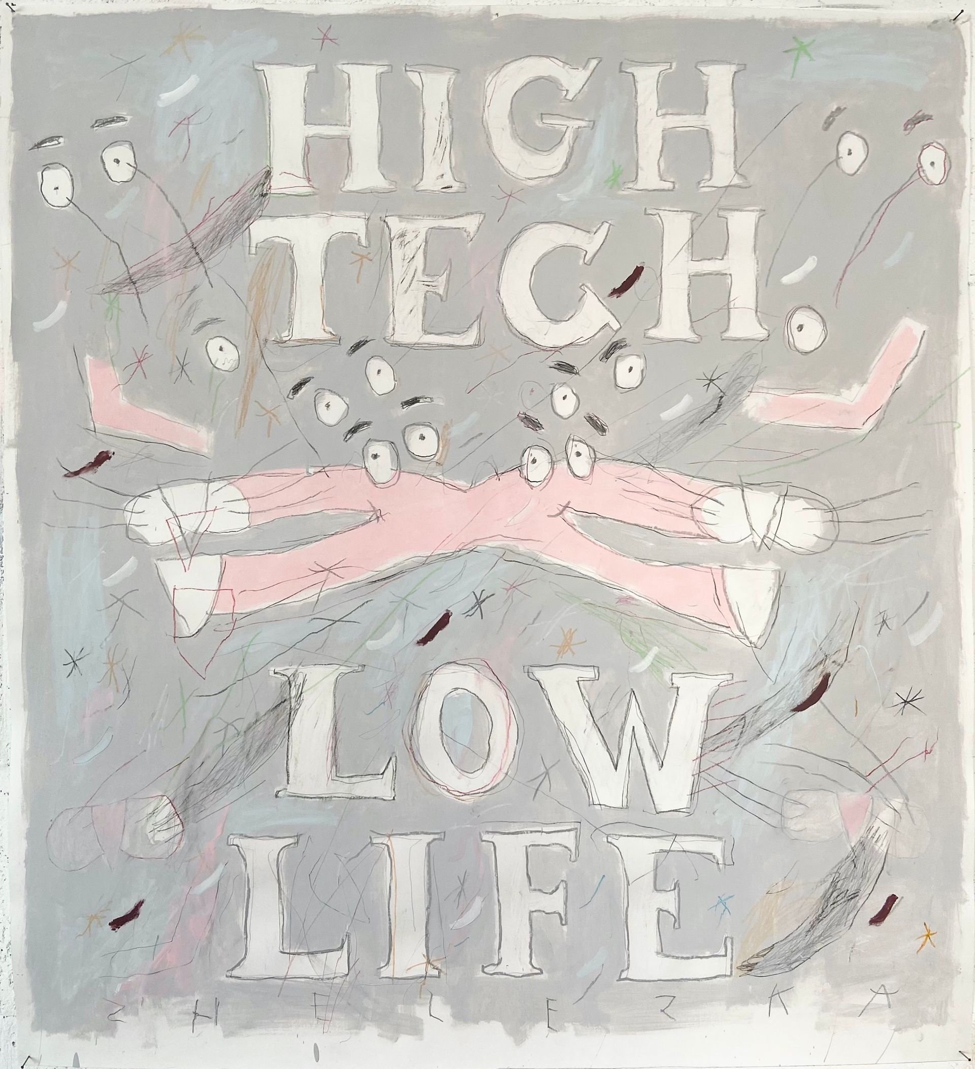 Эрик Железка (Авторская графика - 
                  110 x 100 см) PINK PANTERS: HIGH TECH LOW LIFE