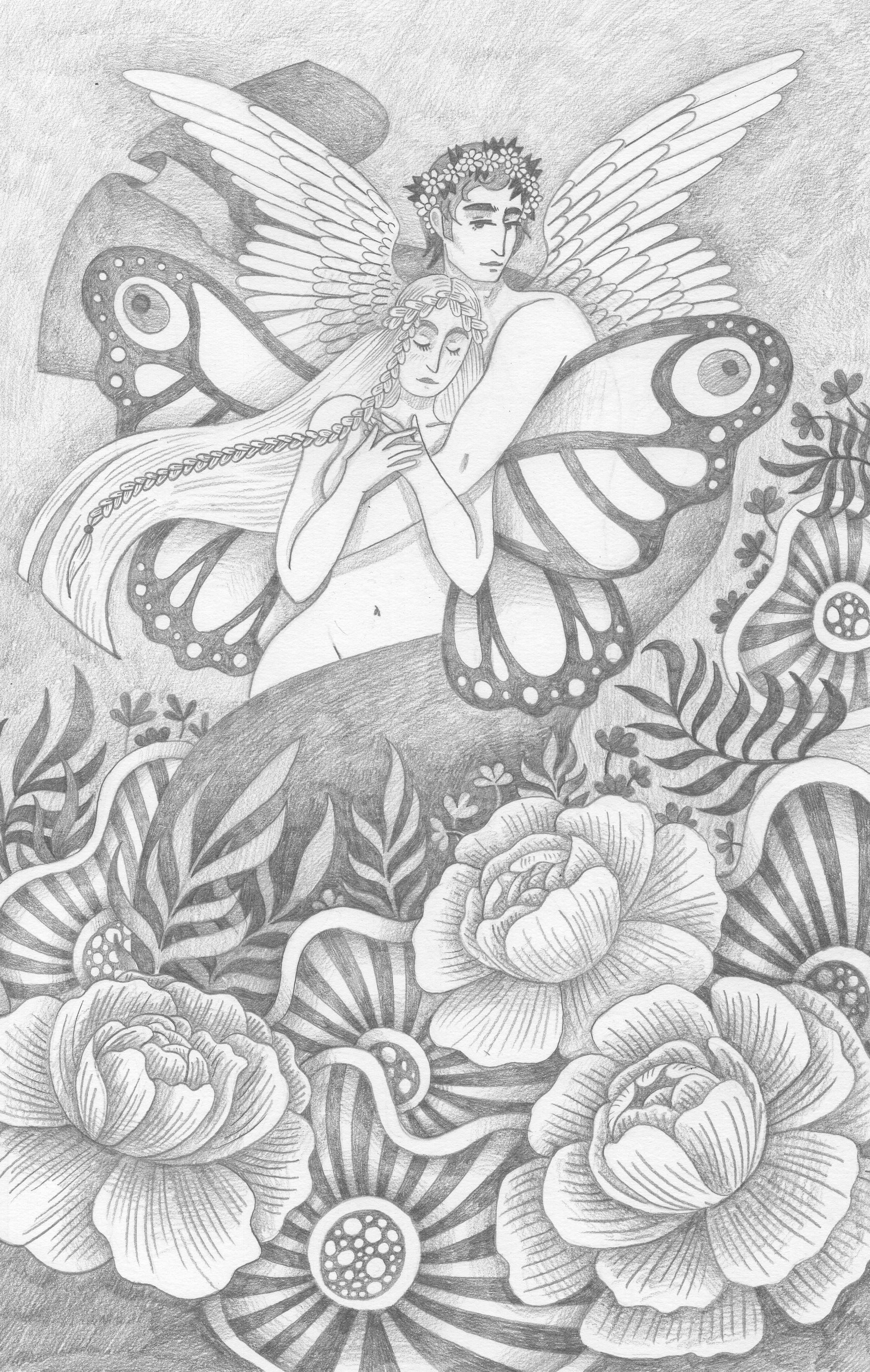 Витана Маковская (Авторская графика - 
                  21 x 29.7 см) Влюбленные