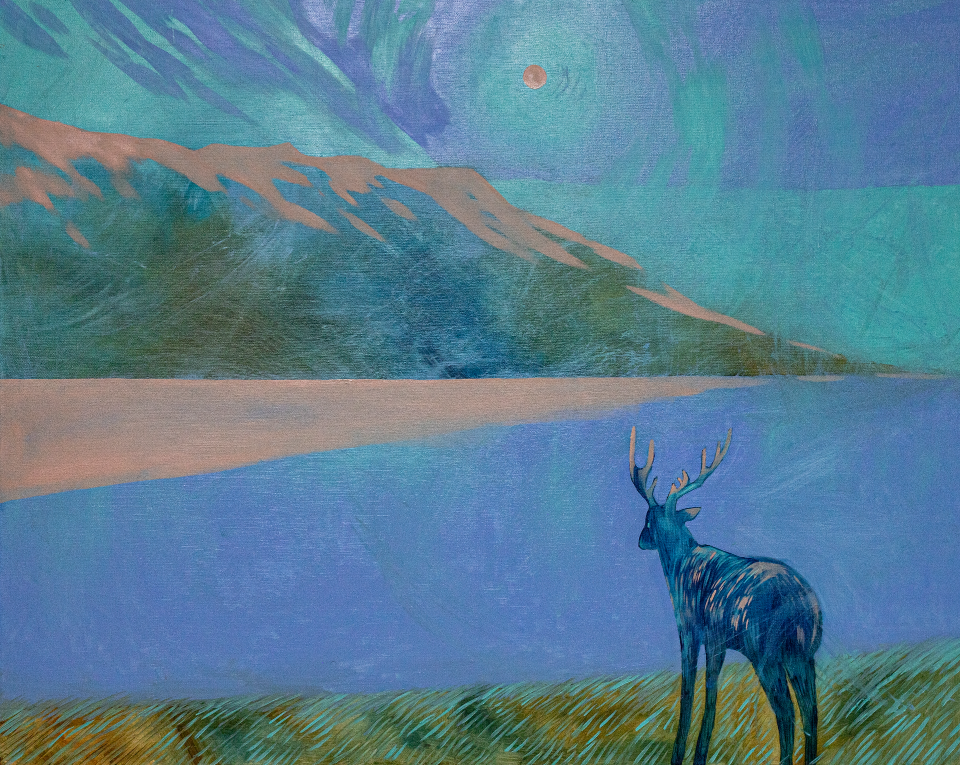 Дарья Панфилова (Картина, живопись - 
                  100 x 80 см) Духи Арктики _ северный олень