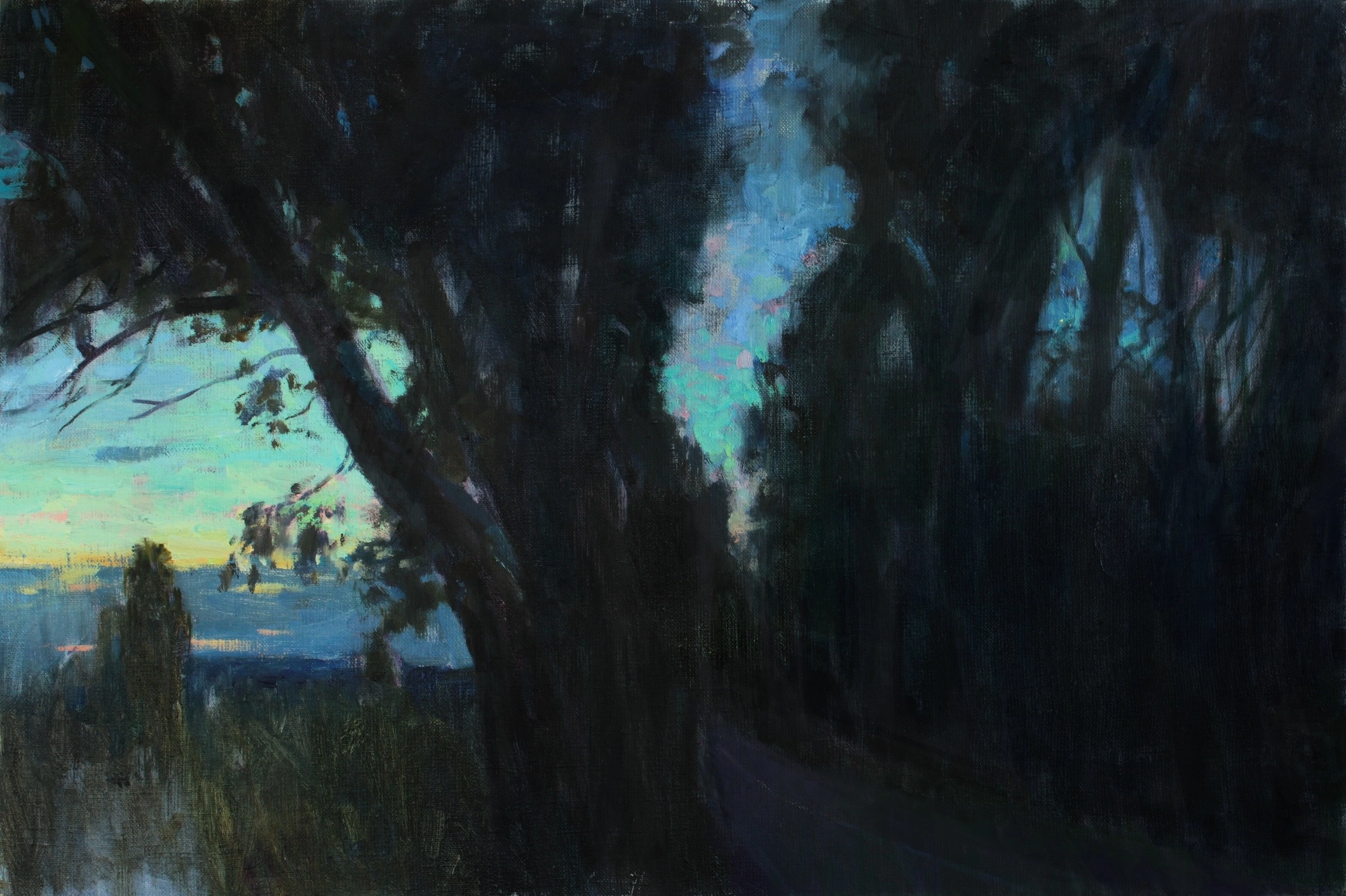 Алина Коршункова (Картина, живопись - 
                  60 x 40 см) Наступает ночь