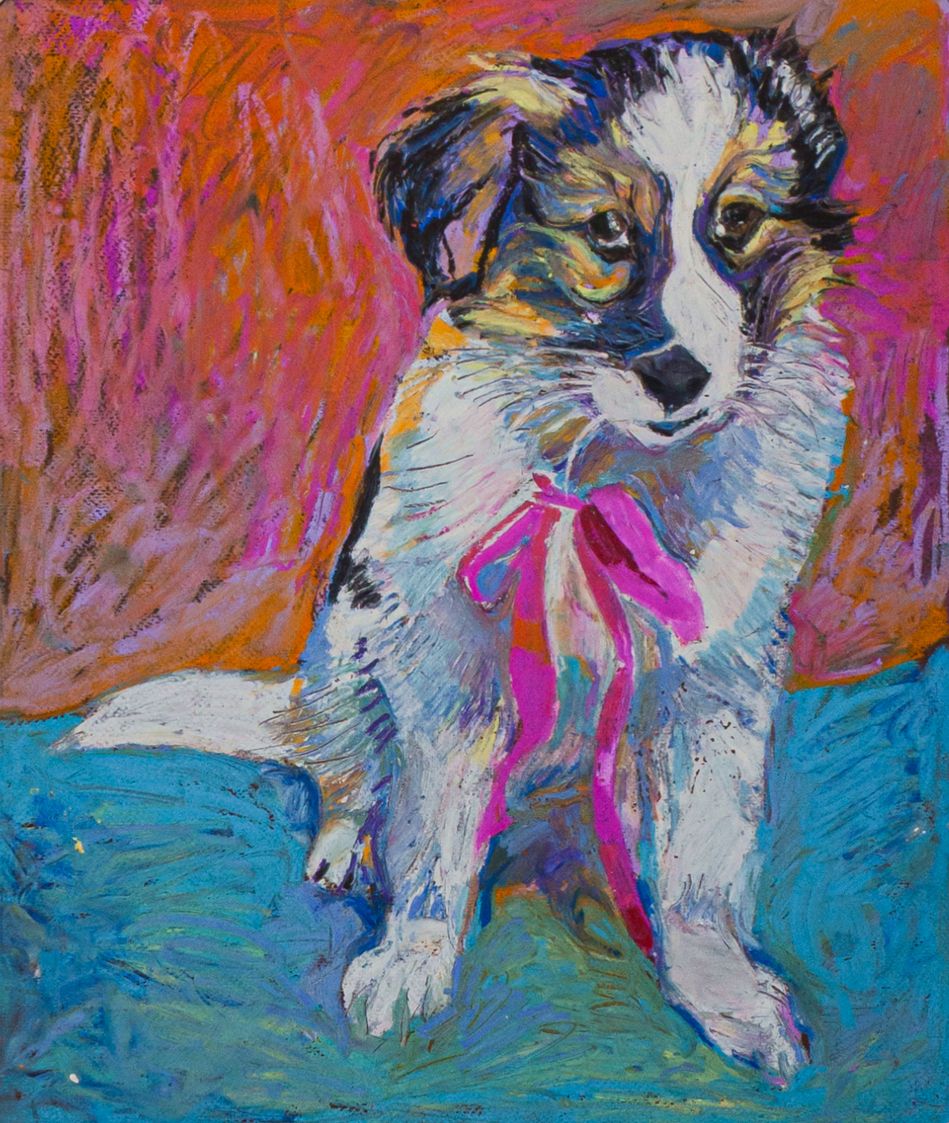Саша Медведева (Авторская графика - 
                  39 x 46 см) Я собака