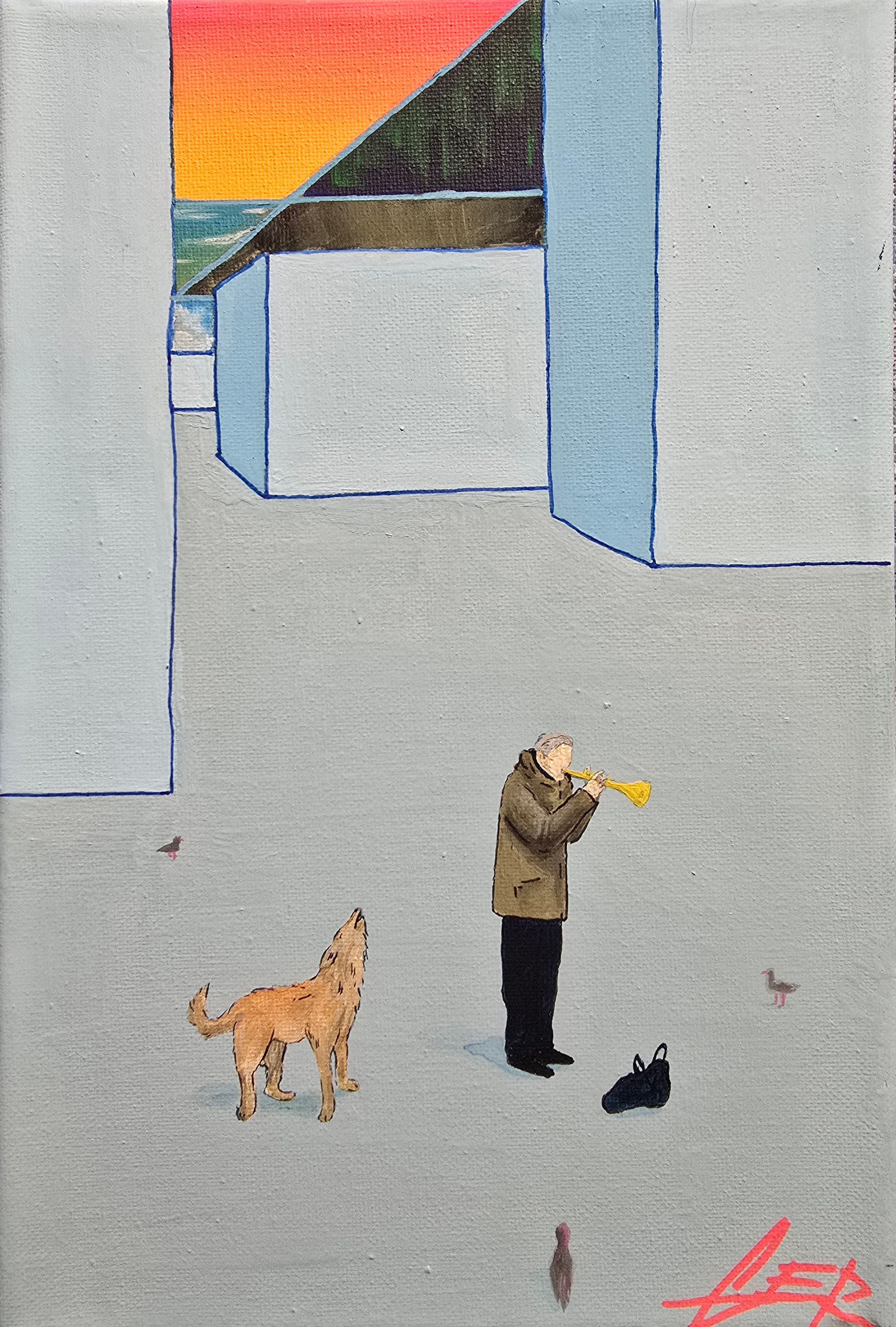 Мария Гер (Картина, живопись - 
                  20 x 30 см) Дуэт