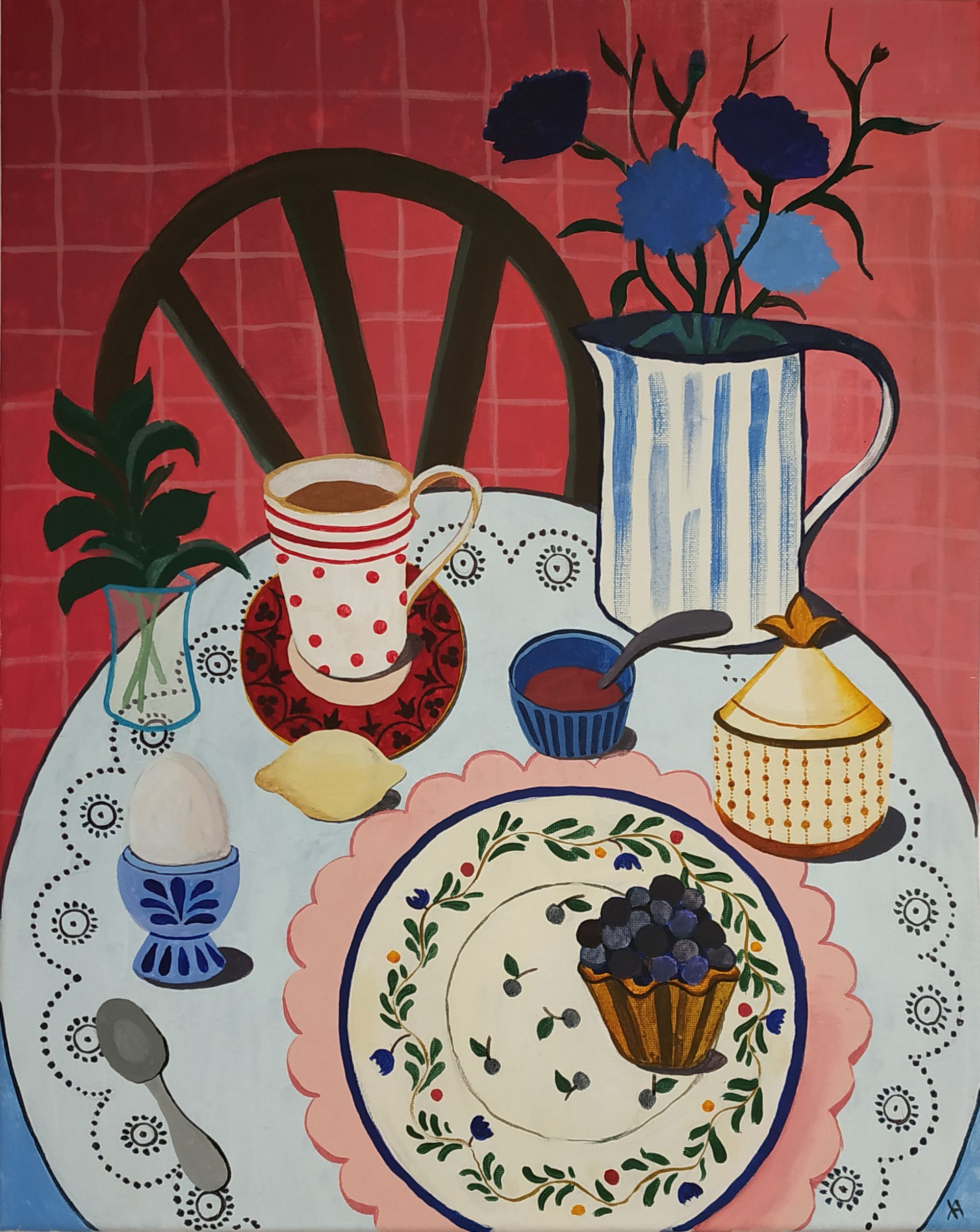 Анна Холоша (Картина, живопись - 
                  40 x 50 см) Завтрак