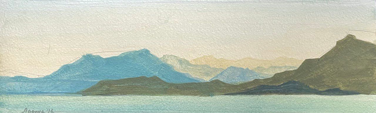 Кристина Ларина (Авторская графика - 
                  30 x 9 см) Черное море