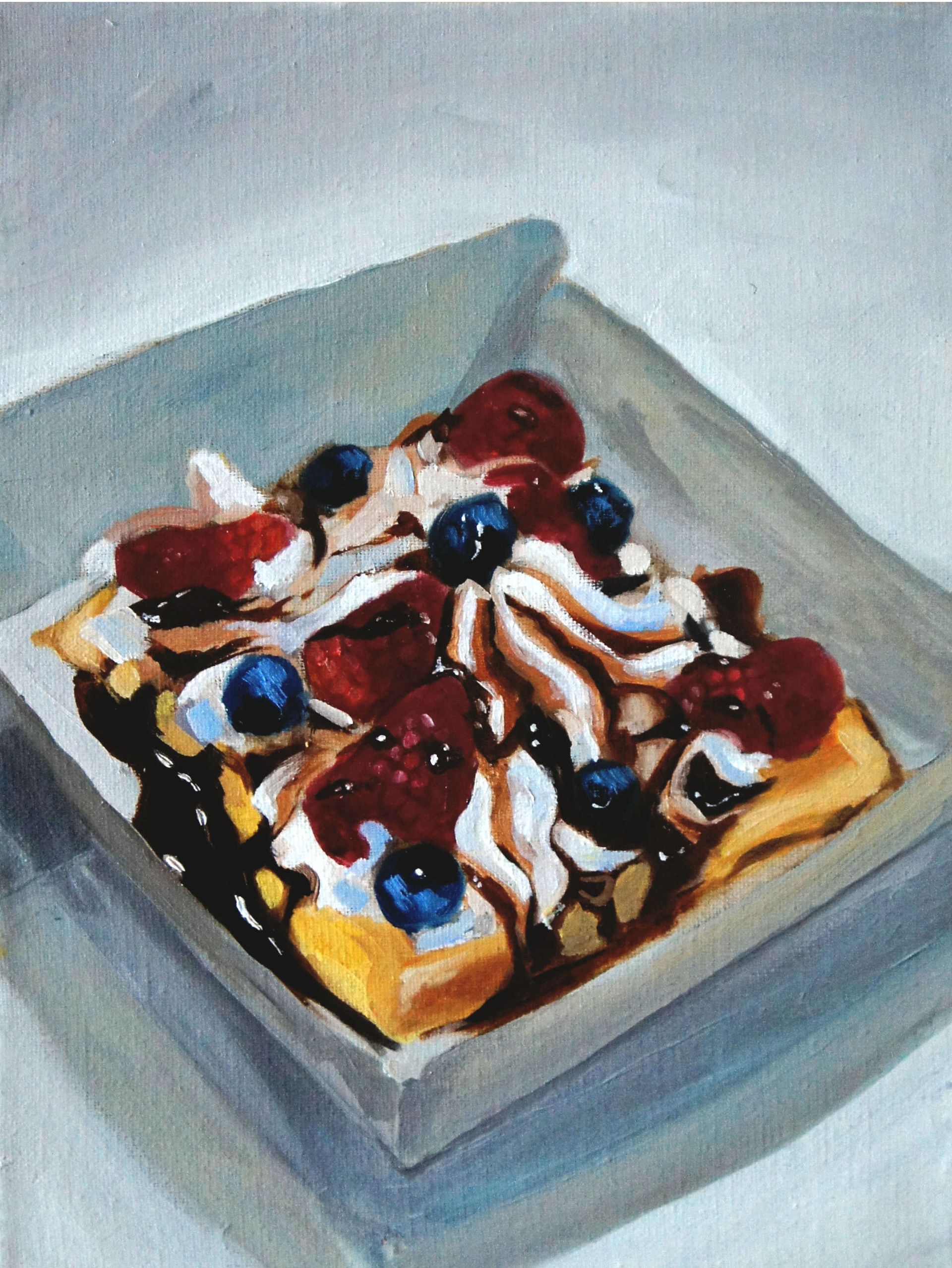 Мария Максимова (Картина, живопись - 
                  18 x 24 см) THE WAFFLE