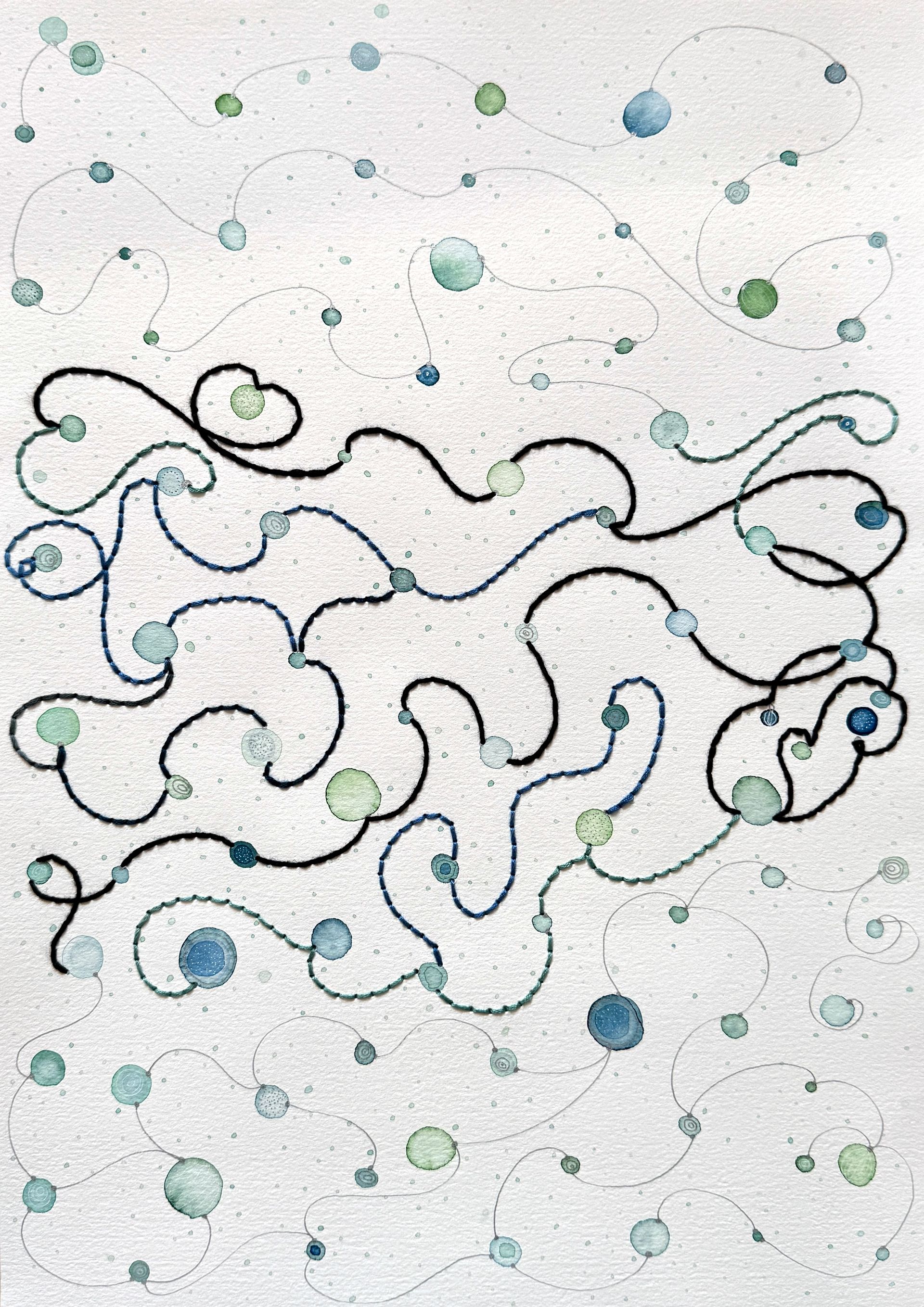 Ольга Ширяева (Авторская графика - 
                  29.6 x 41.9 см) Снежные встречи