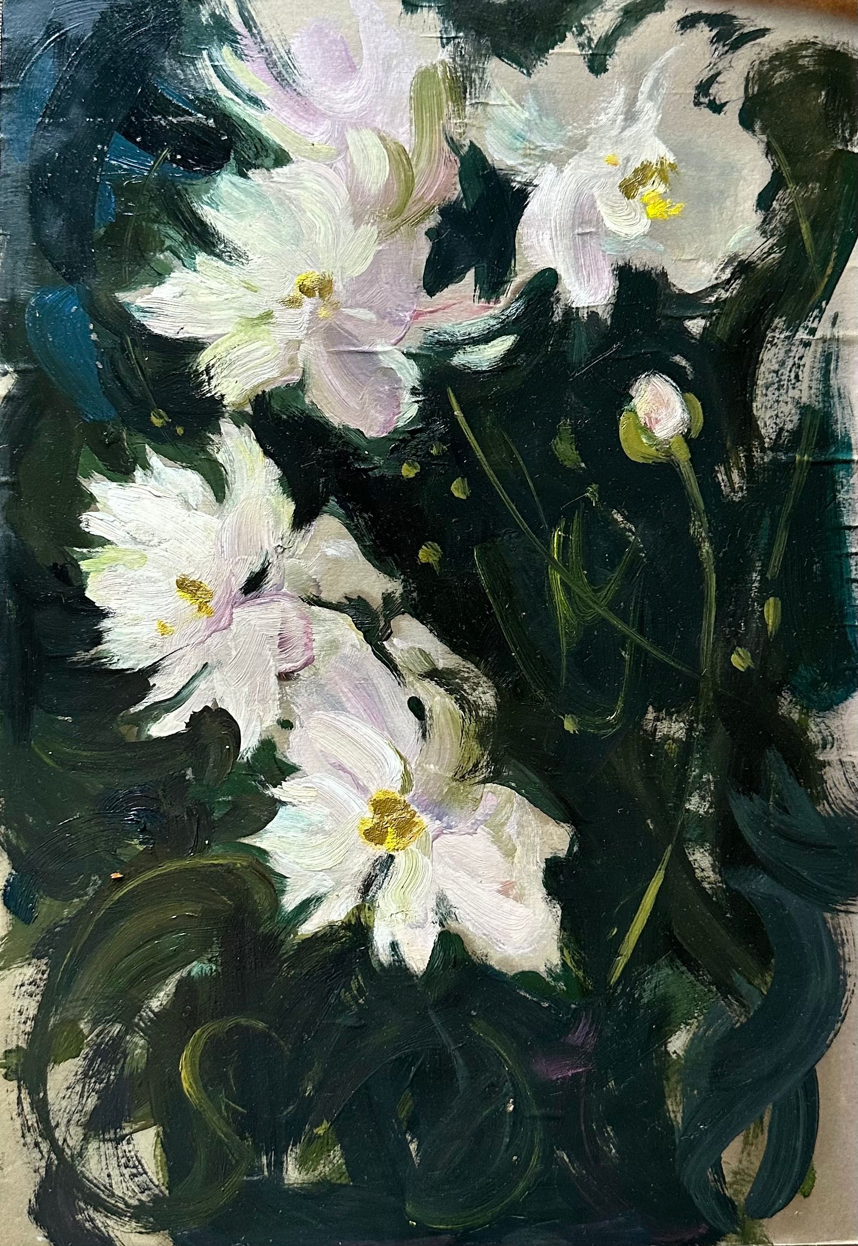 Алина Буглеева (Картина, живопись - 
                  29 x 42 см) Белые пионы