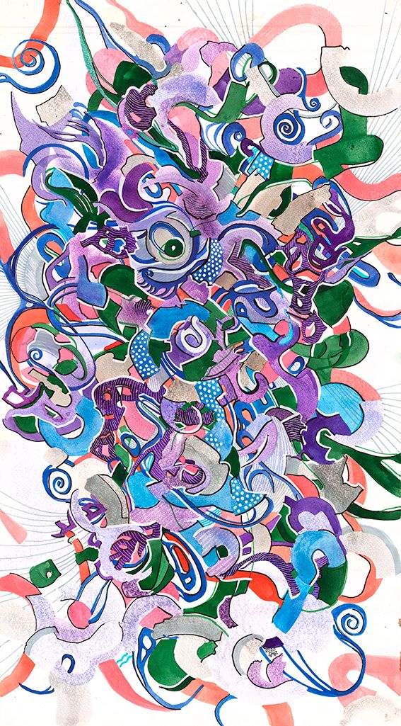 Елена Ширяева (Авторская графика - 
                  49 x 79 см) Китайский дракон